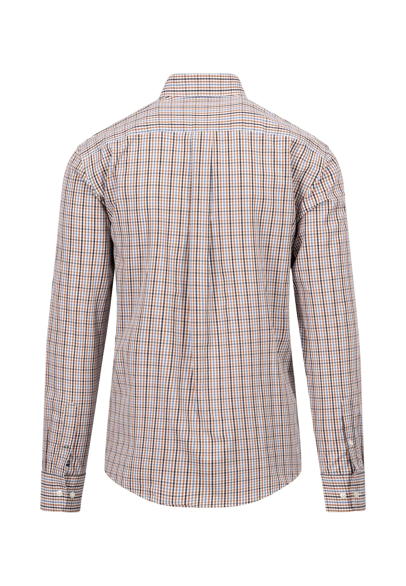 Baumwoll-Hemd mit feinem Vichy-Karo und Button-Down-Kragen - Image 2