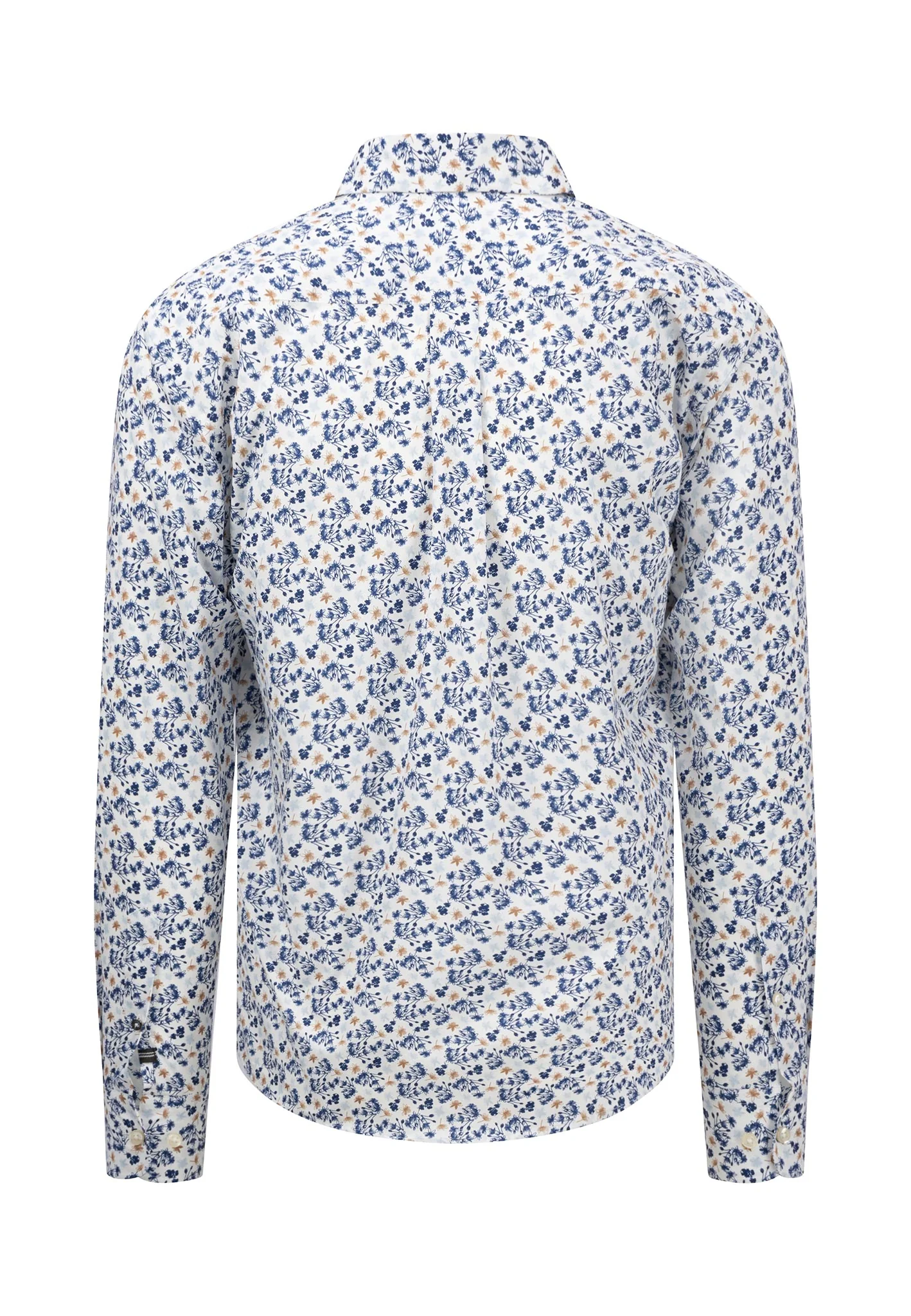 Gemustertes Baumwollhemd mit Minimal-Print und Button-Down-Kragen - Image 10