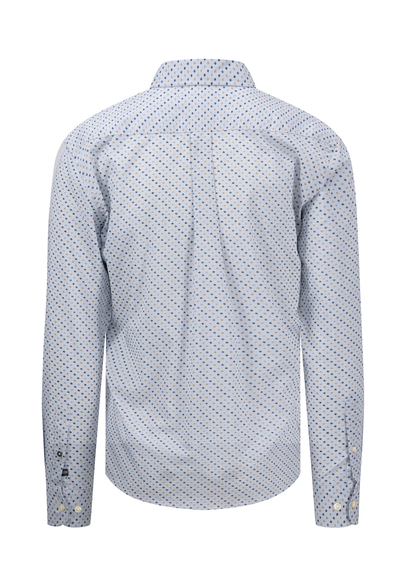 Gemustertes Baumwollhemd mit Minimal-Print und Button-Down-Kragen - Image 8