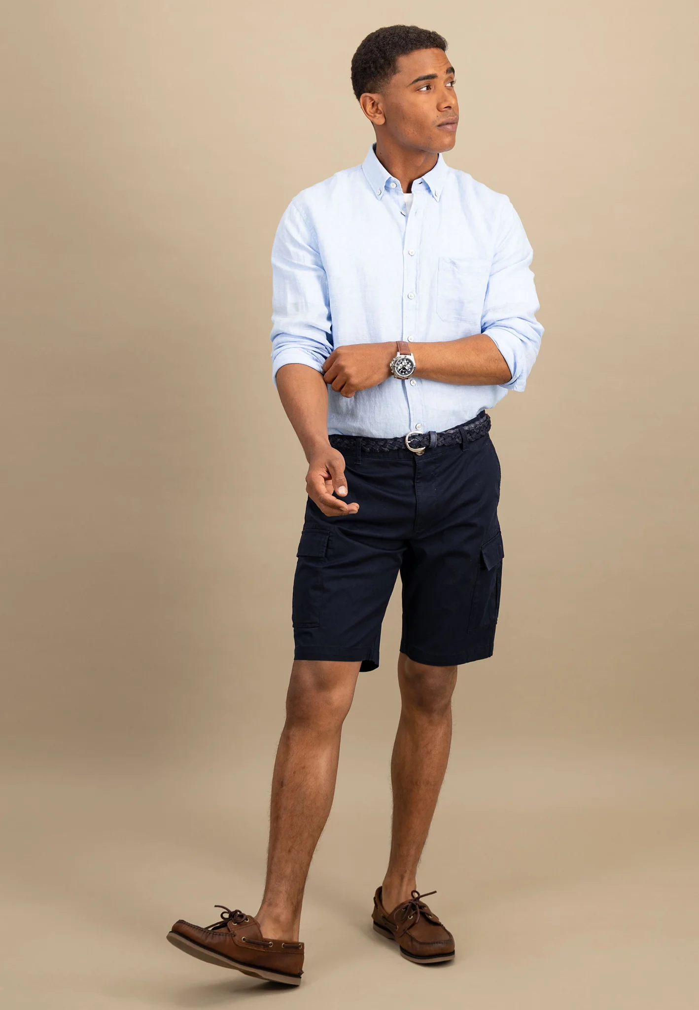 Bermuda Shorts aus Baumwollmix im Cargo-Optik - Image 3