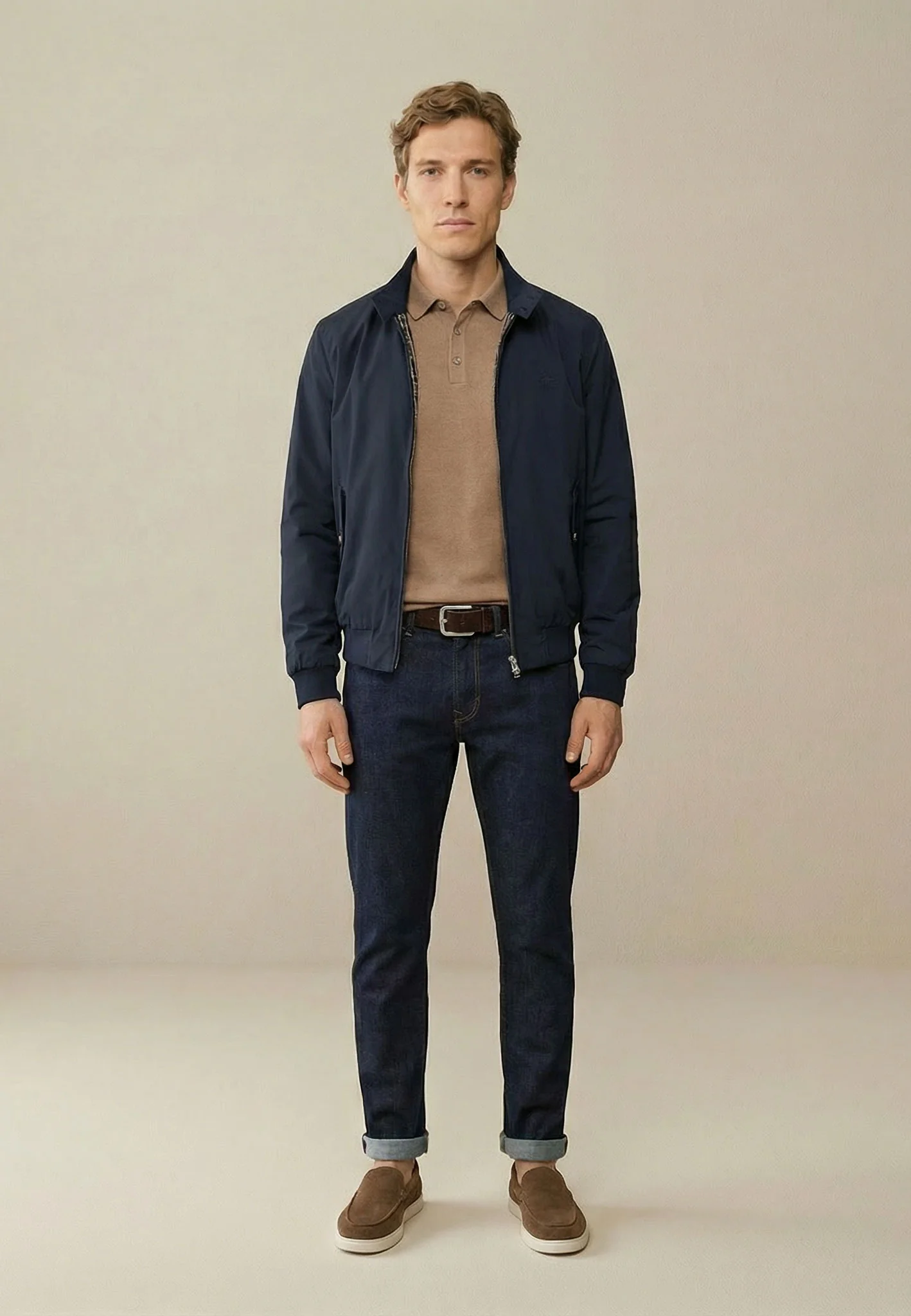 Blouson aus Materialmix im Harrington-Stil mit Stehkragen - Image 11