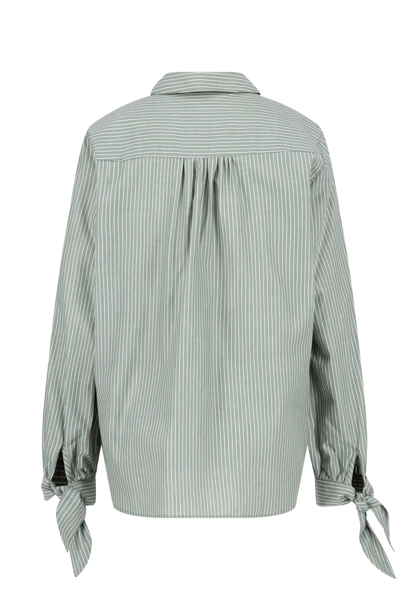 Bluse aus Baumwoll-Lyocell mit Streifenmuster und Brusttasche - Image 12