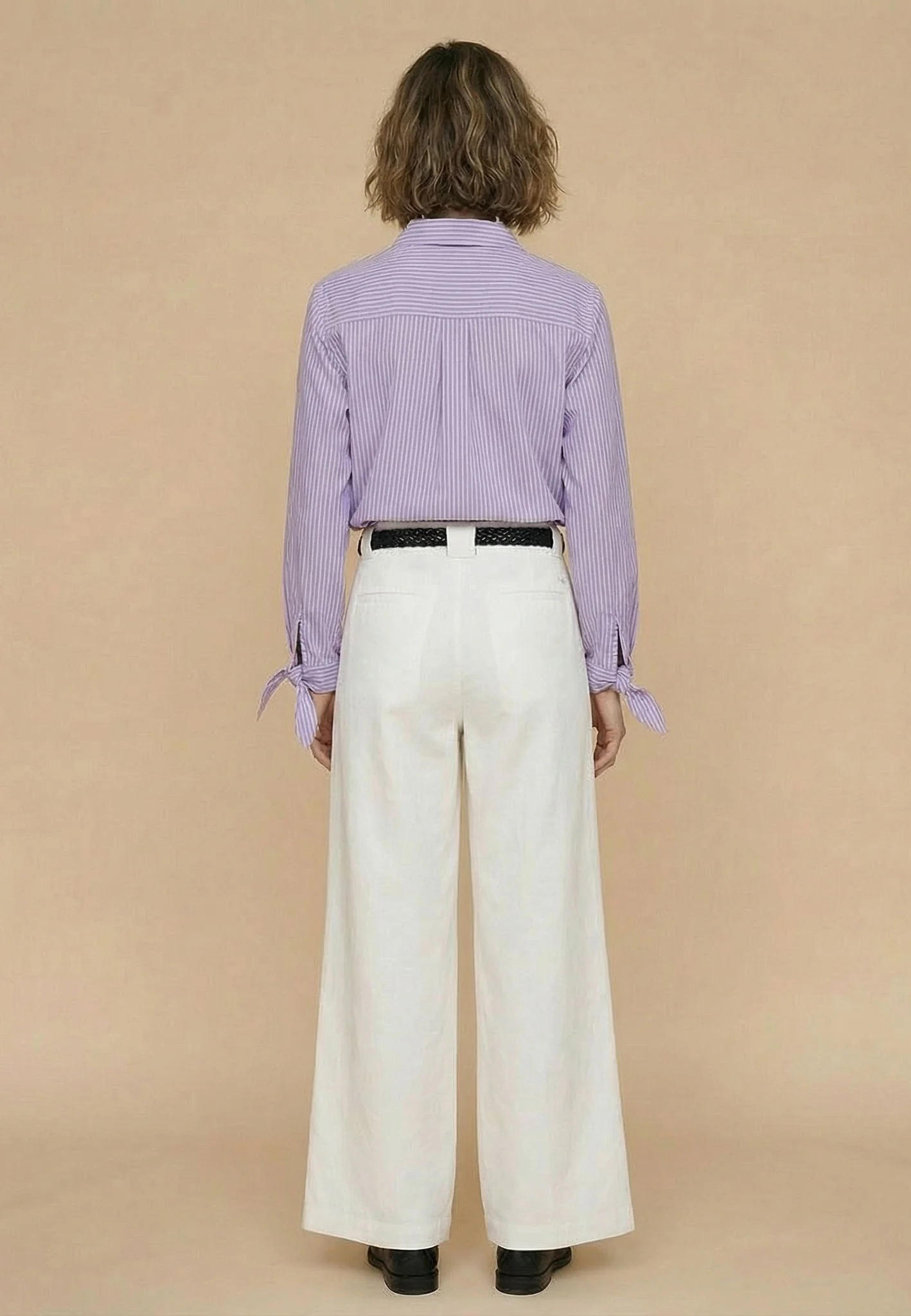 Bluse aus Baumwoll-Lyocell mit Streifenmuster und Brusttasche - Image 3