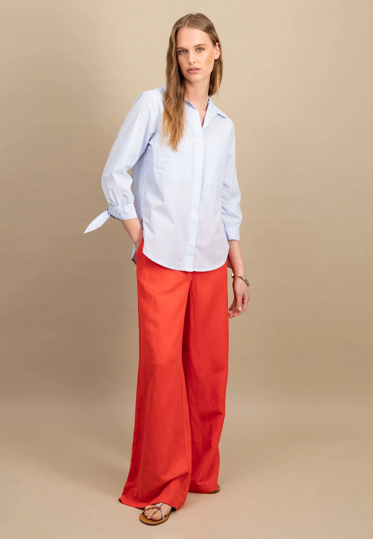 Bluse aus Baumwolle gestreift - Image 2