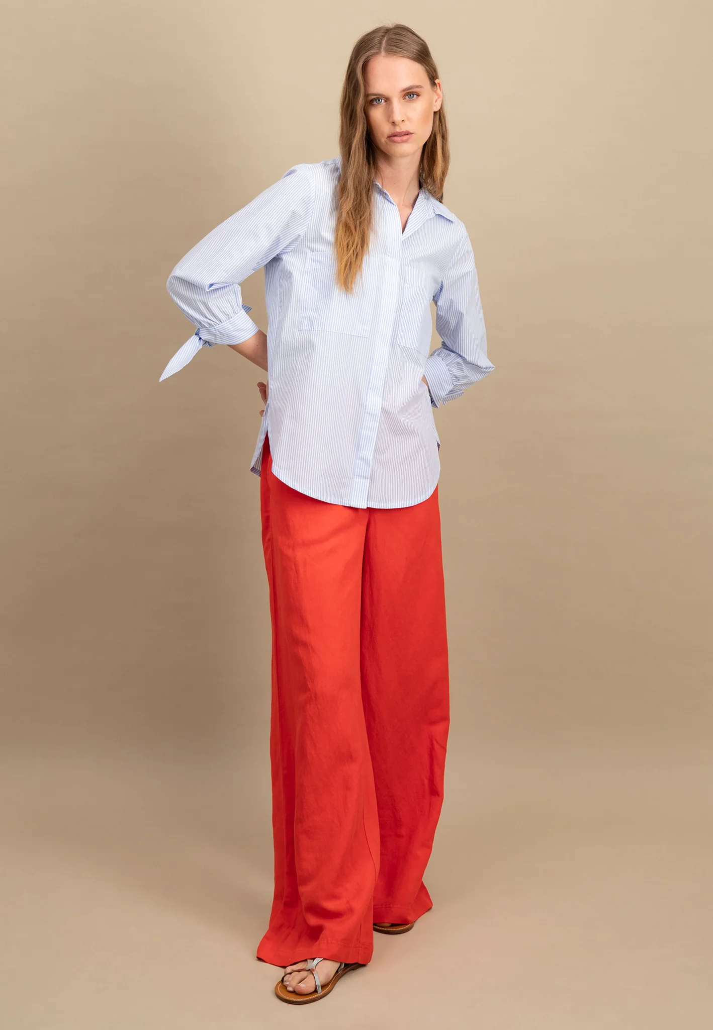 Bluse aus Baumwolle gestreift - Image 4