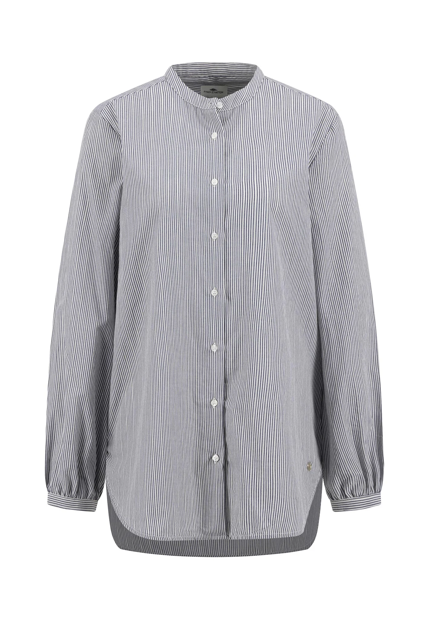 Bluse aus Baumwolle im feinen Streifenlook
