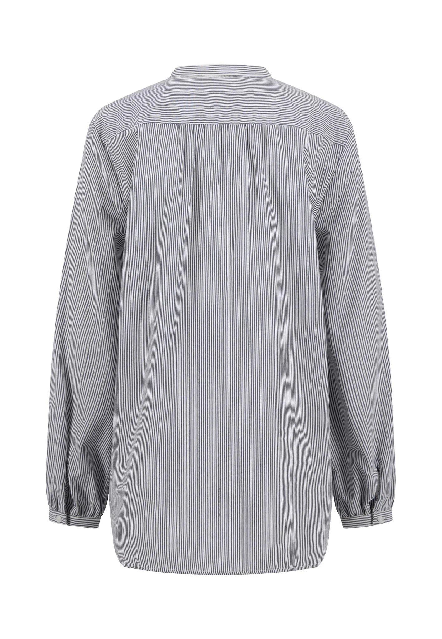 Bluse aus Baumwolle im feinen Streifenlook - Image 2