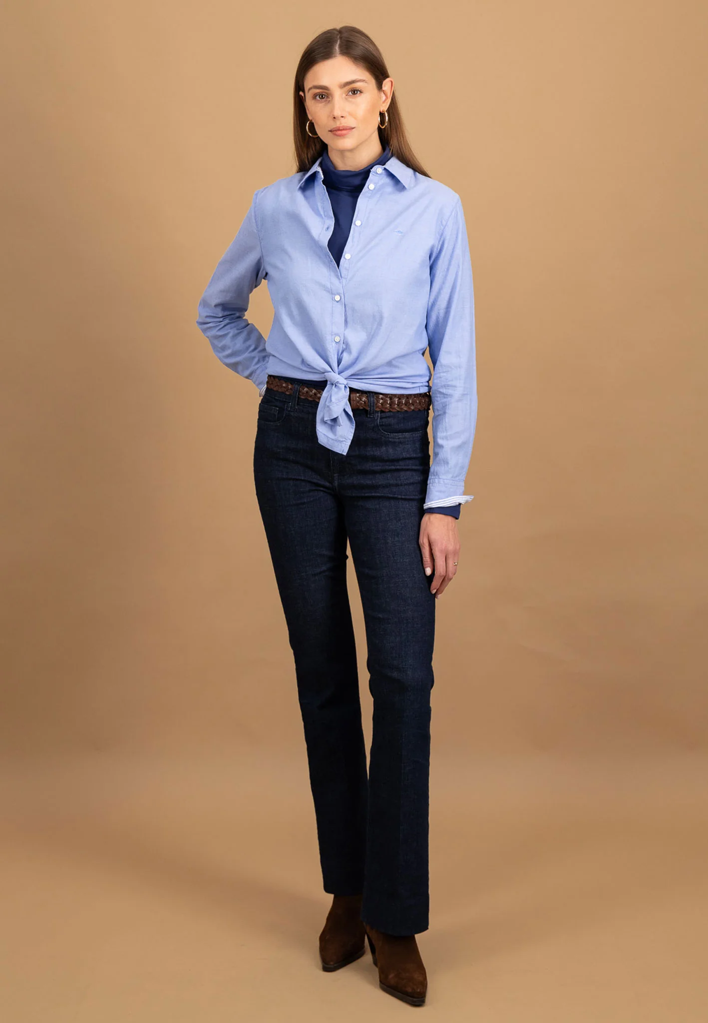 Bluse aus Baumwolle mit Hemdkragen und Knopfleiste - Image 12