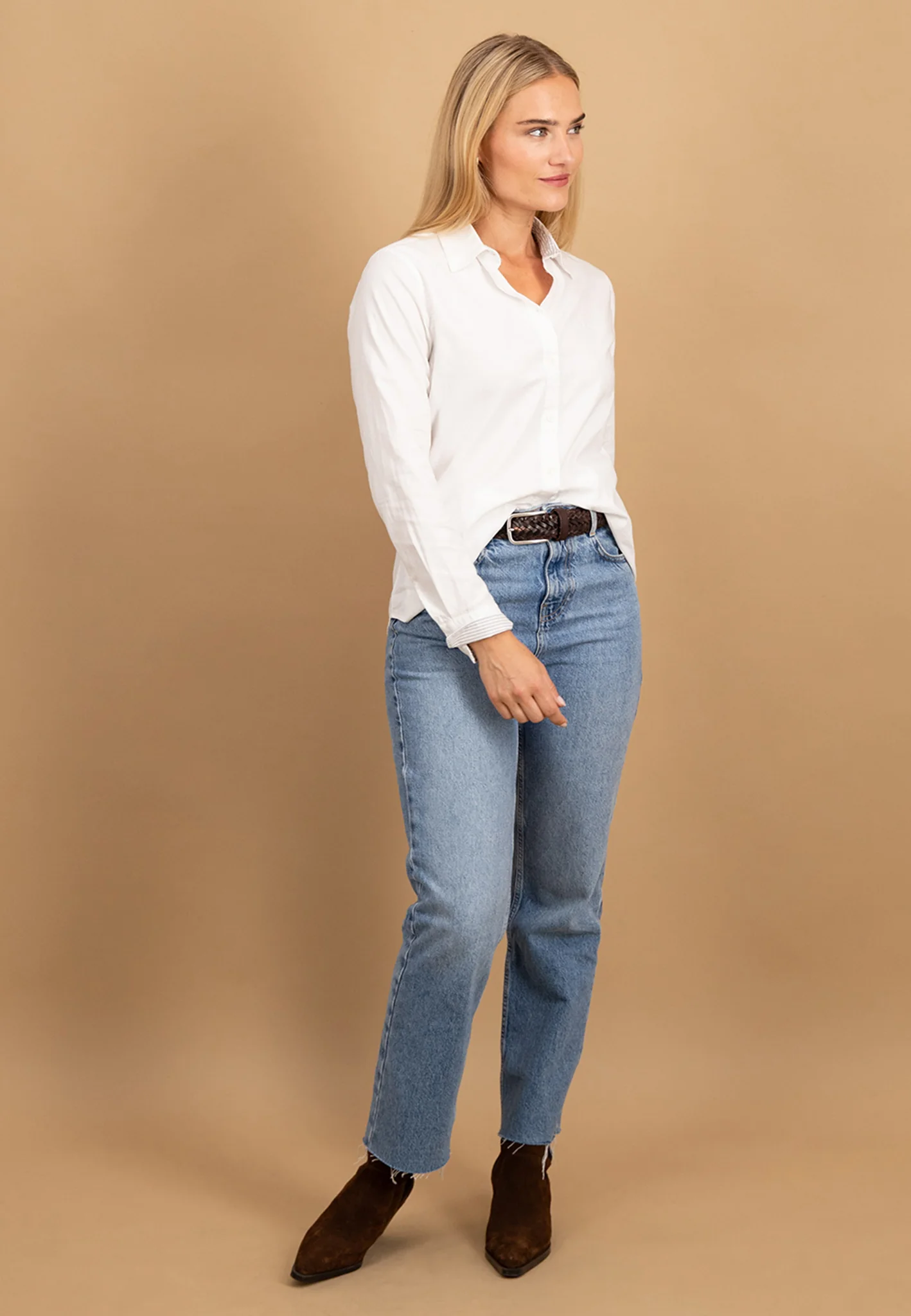 Bluse aus Baumwolle mit Hemdkragen und Knopfleiste - Image 18