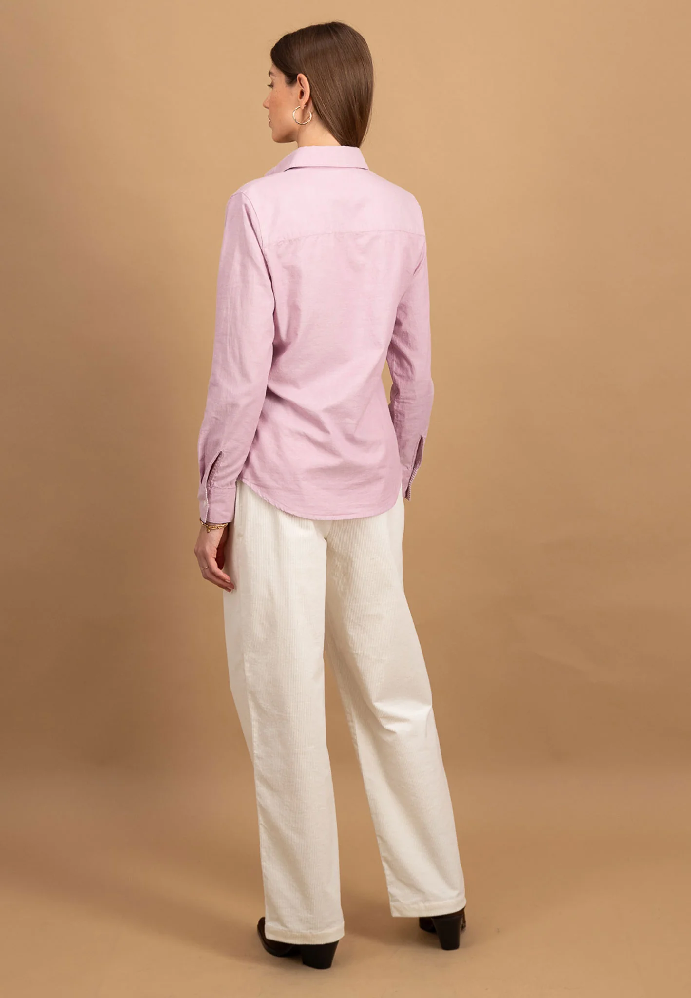 Bluse aus Baumwolle mit Hemdkragen und Knopfleiste - Image 3