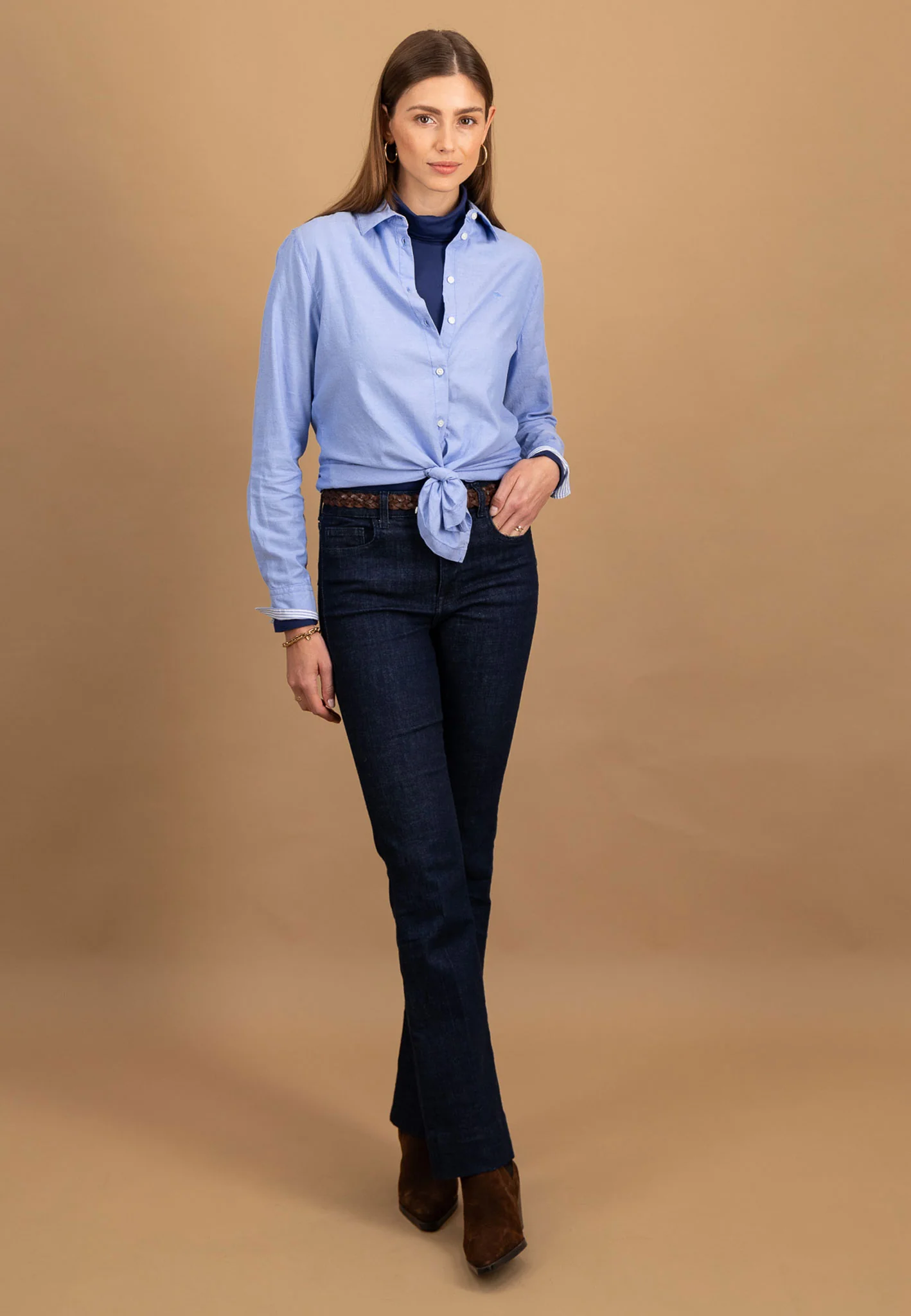 Bluse aus Baumwolle mit Hemdkragen und Knopfleiste - Image 9