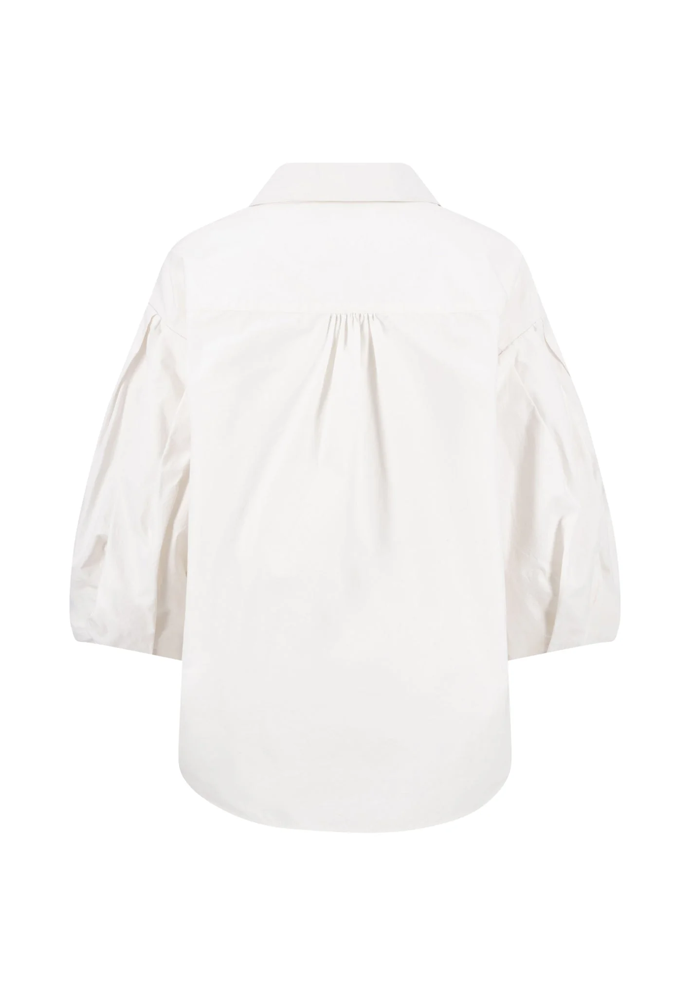 Bluse aus Baumwolle mit Kentkragen und 3/4-Arm - Image 4