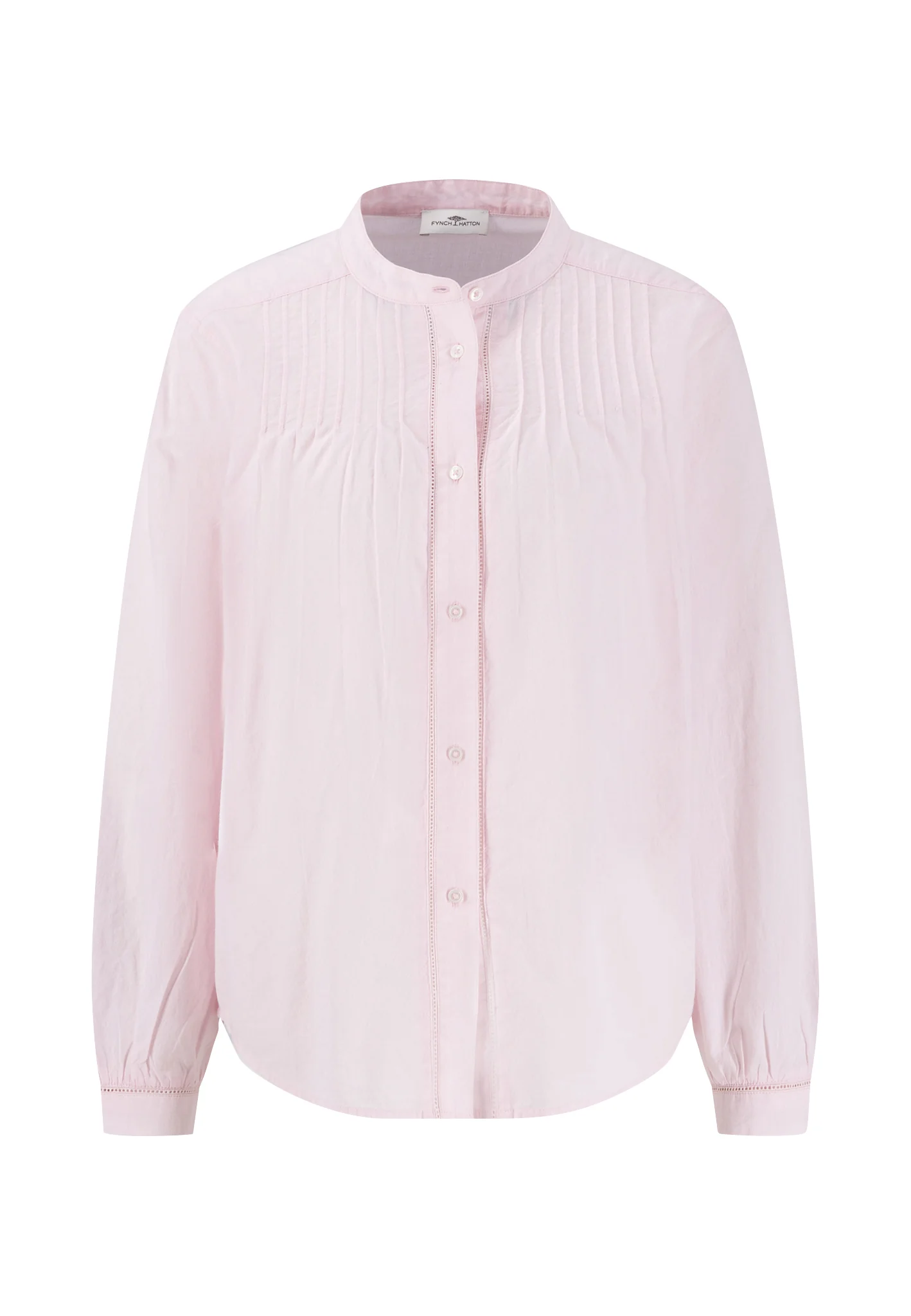 Bluse aus Baumwolle mit Rundhalskragen