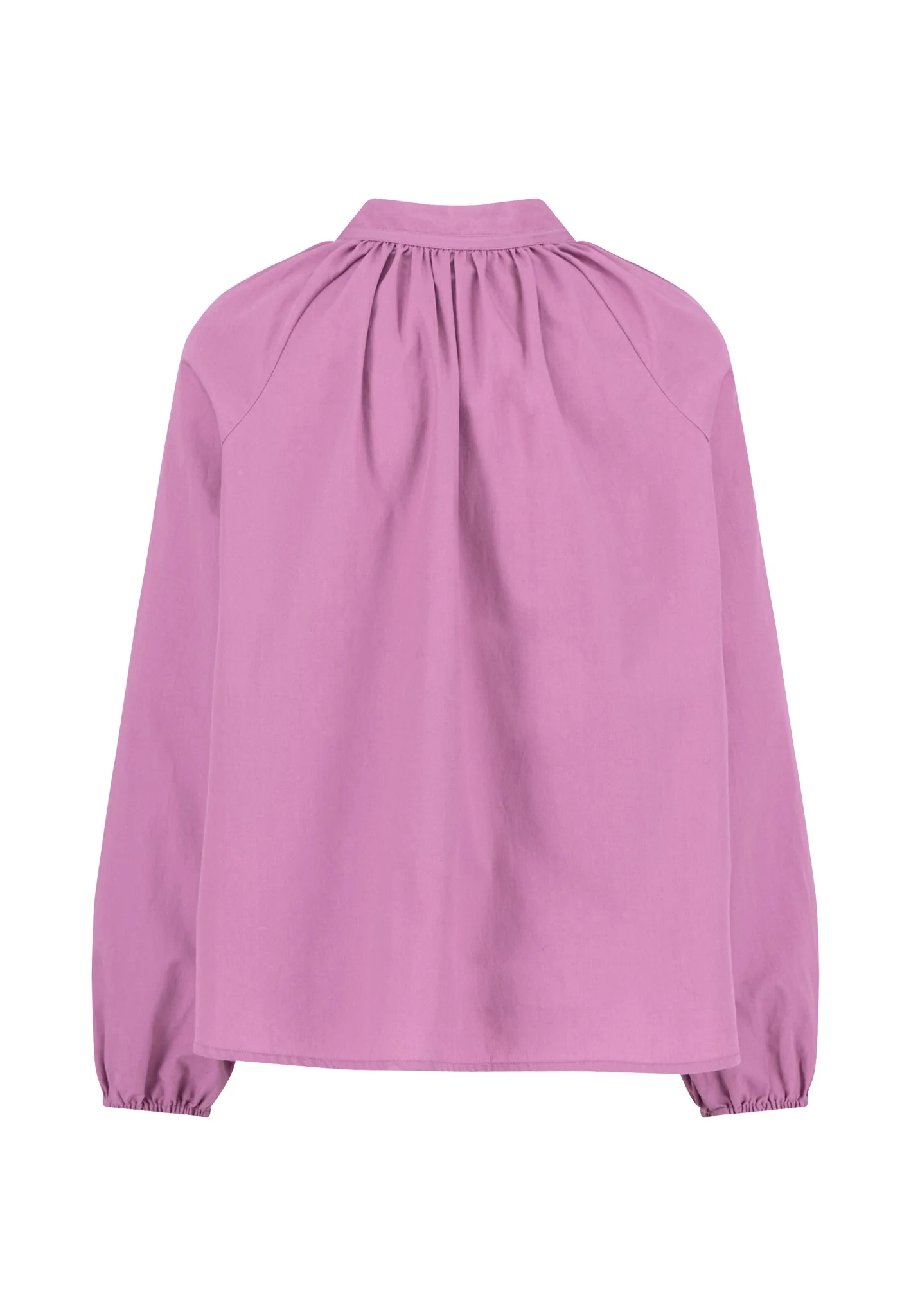 Bluse aus Baumwolle mit Stehkragen und Faltenlegung - Image 12