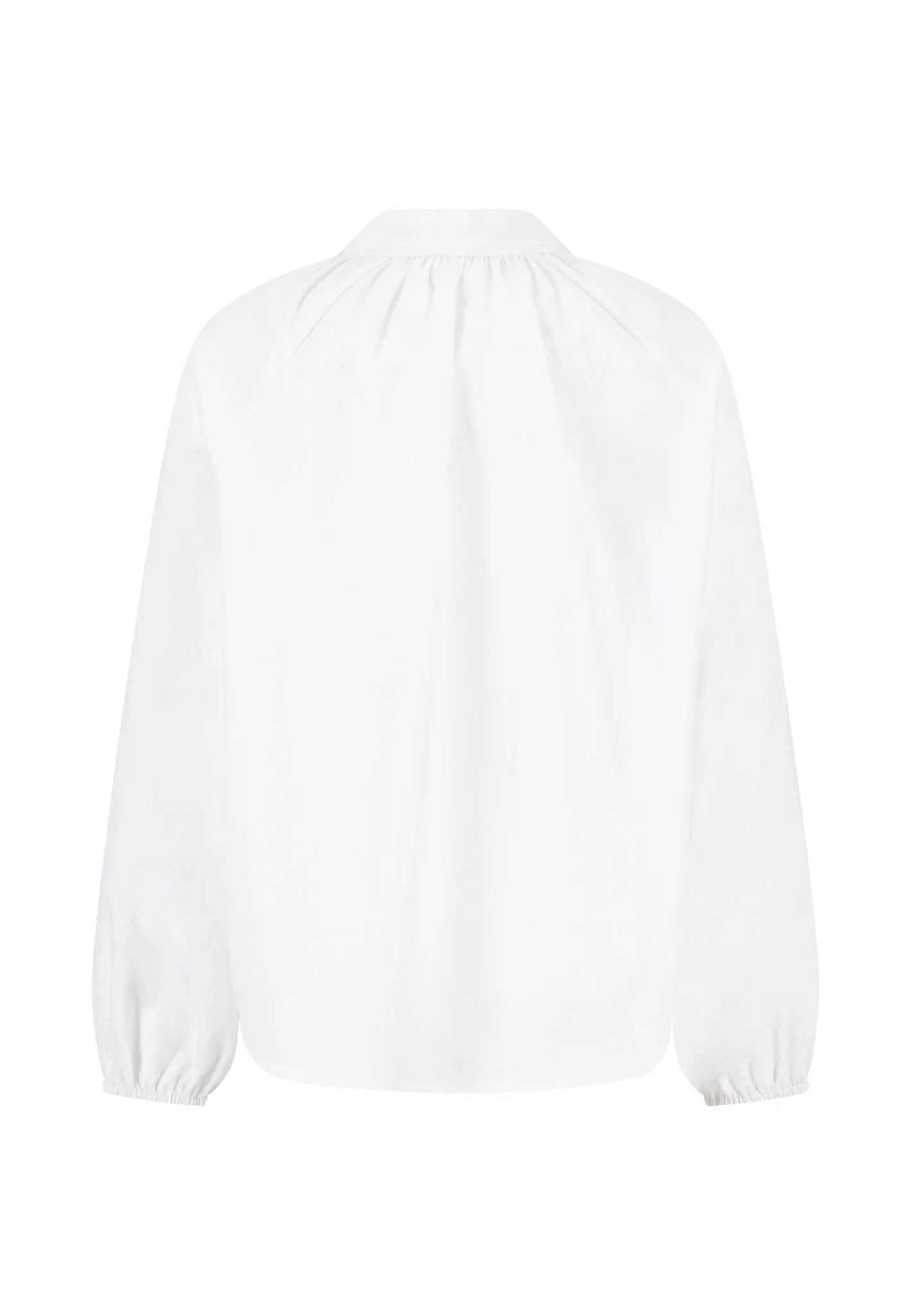 Bluse aus Baumwolle mit Stehkragen und Faltenlegung - Image 6