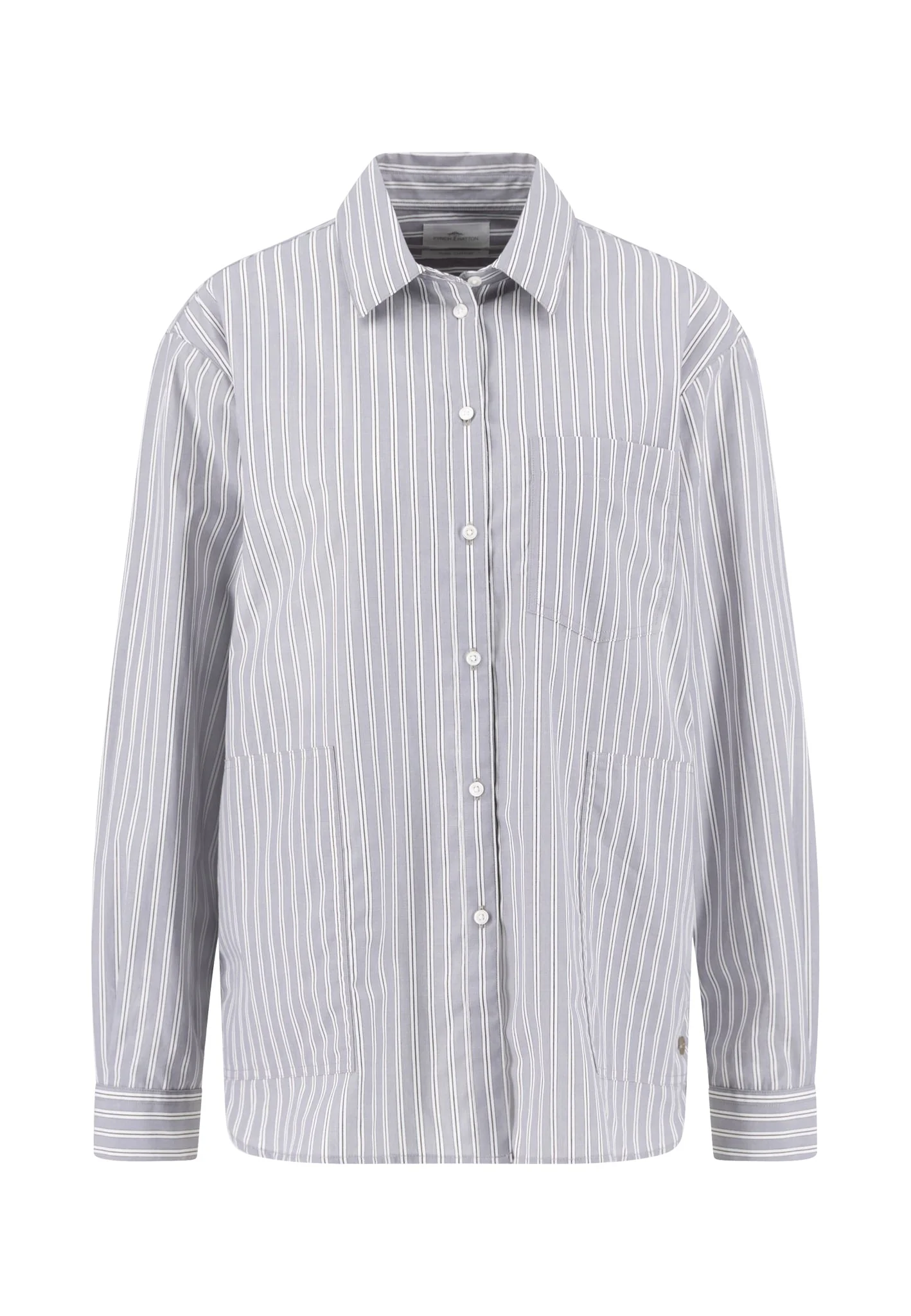 Bluse aus Baumwolle mit Streifenmuster und durchgehender Knopfleiste - Image 5