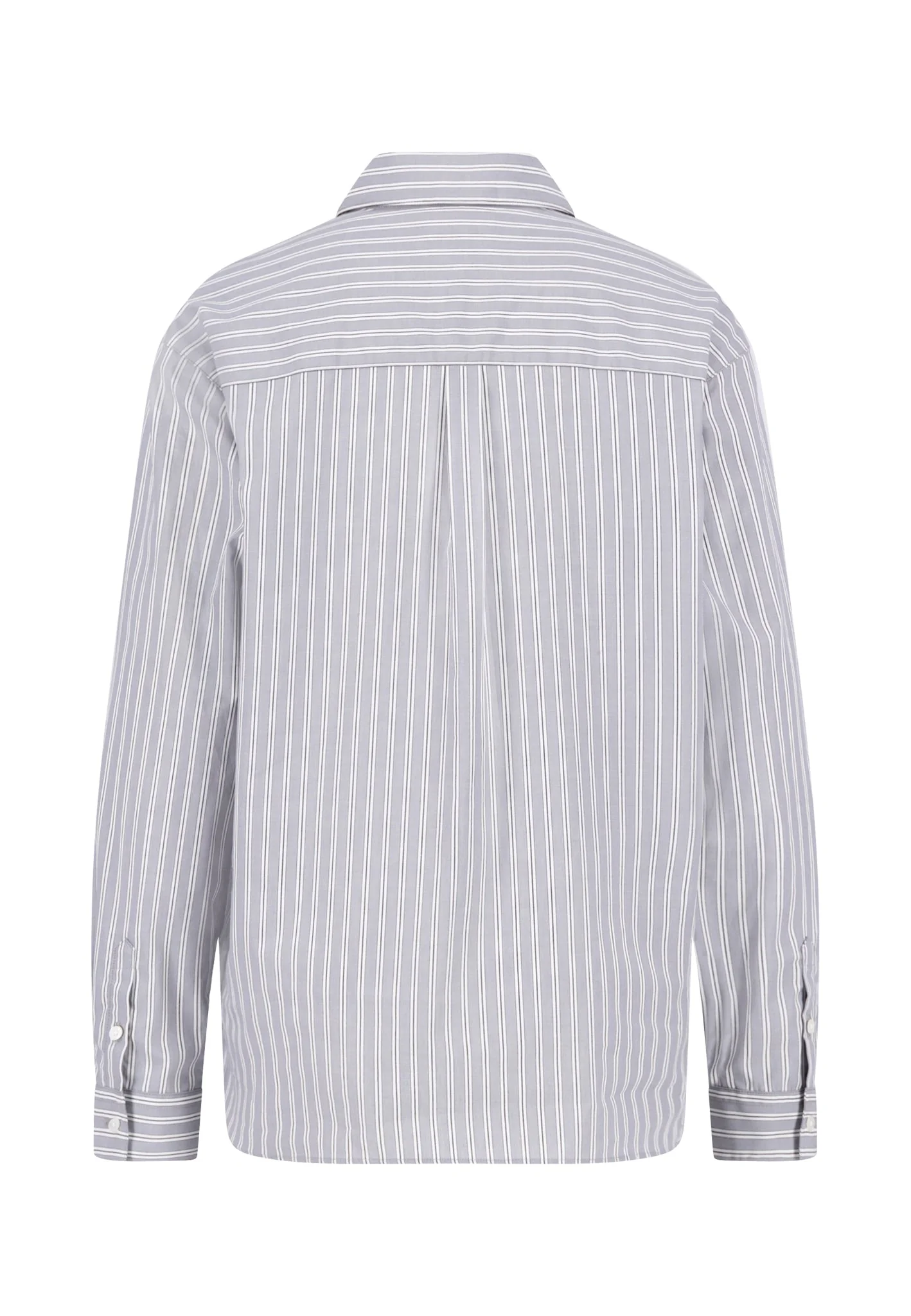 Bluse aus Baumwolle mit Streifenmuster und durchgehender Knopfleiste - Image 6
