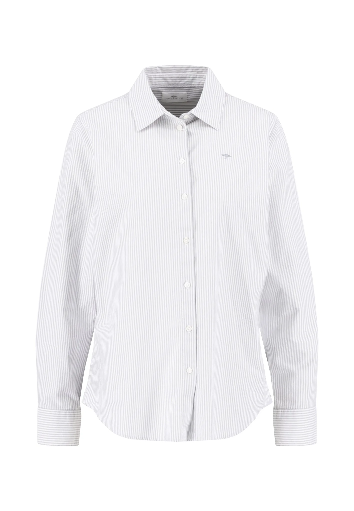 Bluse aus Baumwolle mit Streifenmuster und Hemdkragen - Image 5