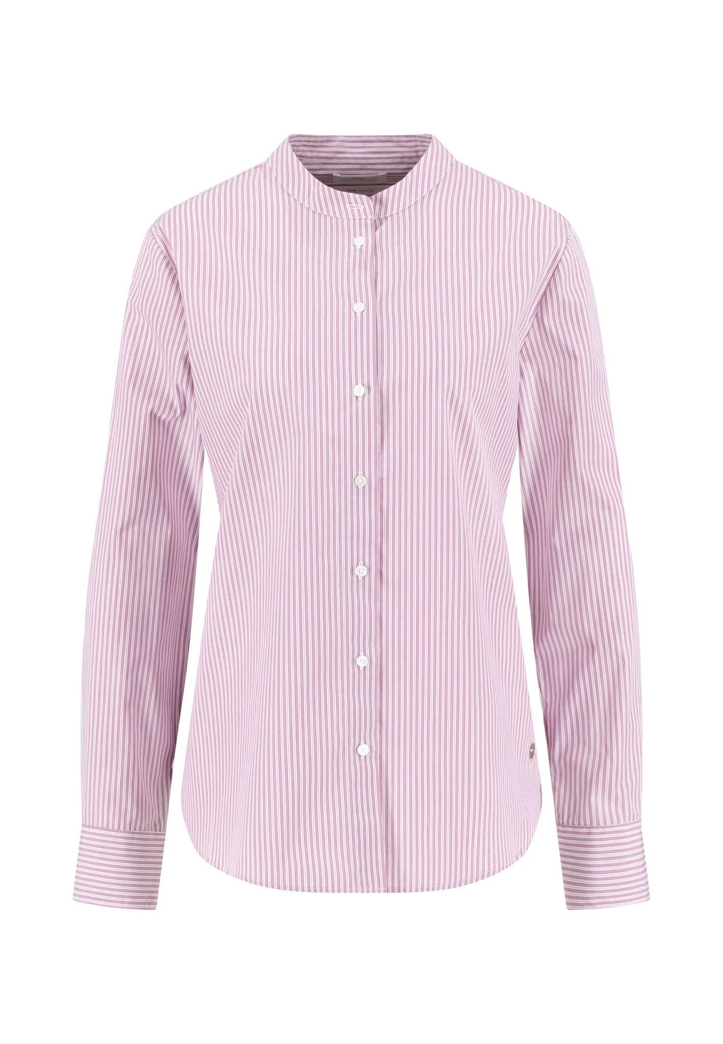 Bluse aus Baumwolle mit Streifenmuster und schmalem Kragen - Image 11