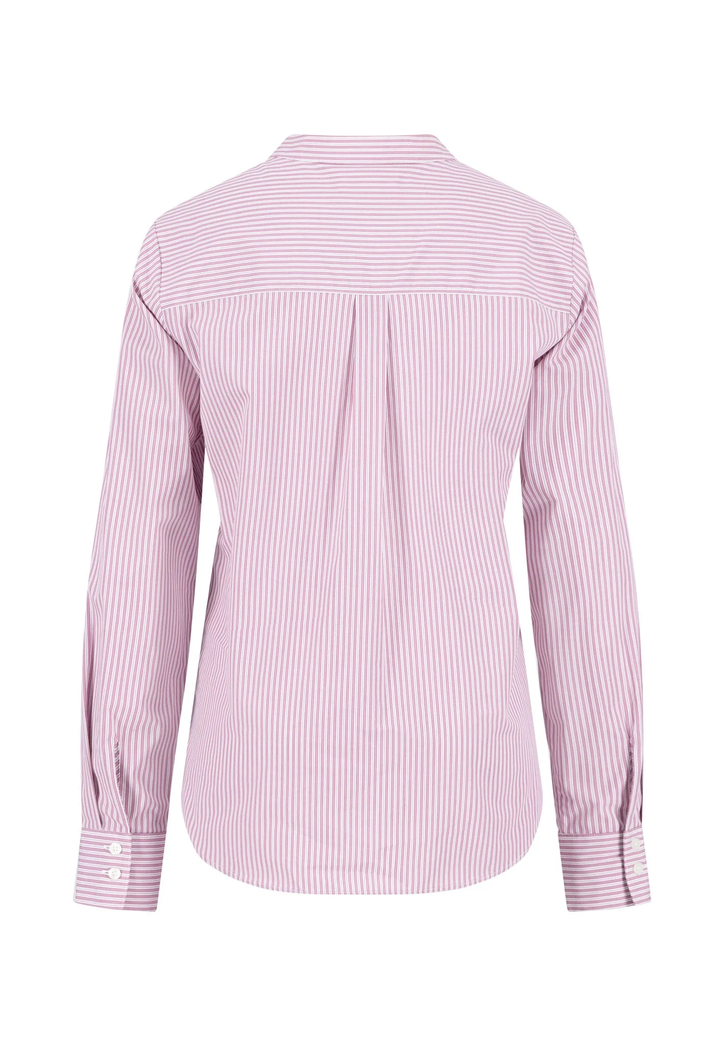 Bluse aus Baumwolle mit Streifenmuster und schmalem Kragen - Image 12