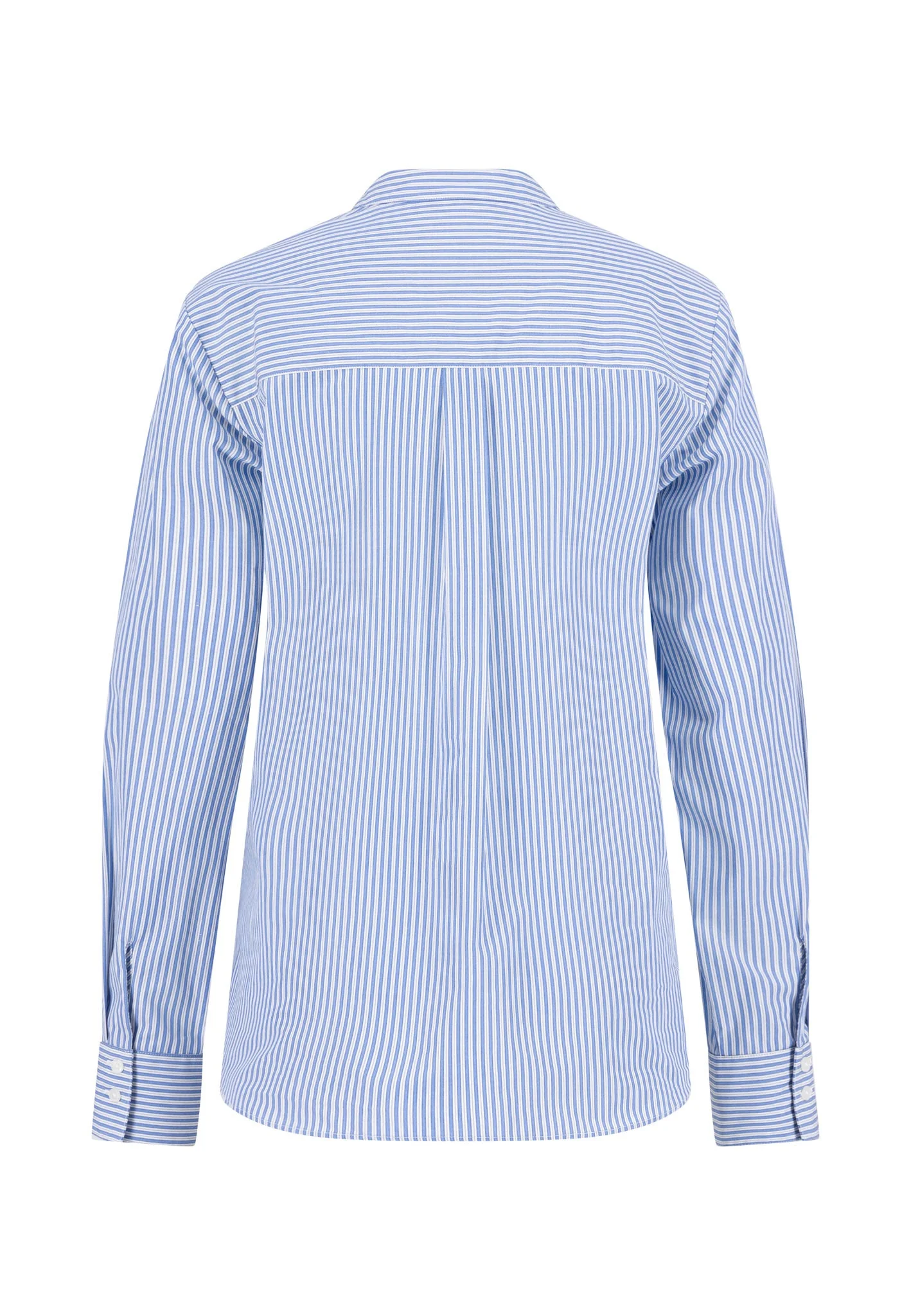 Bluse aus Baumwolle mit Streifenmuster und schmalem Kragen - Image 18