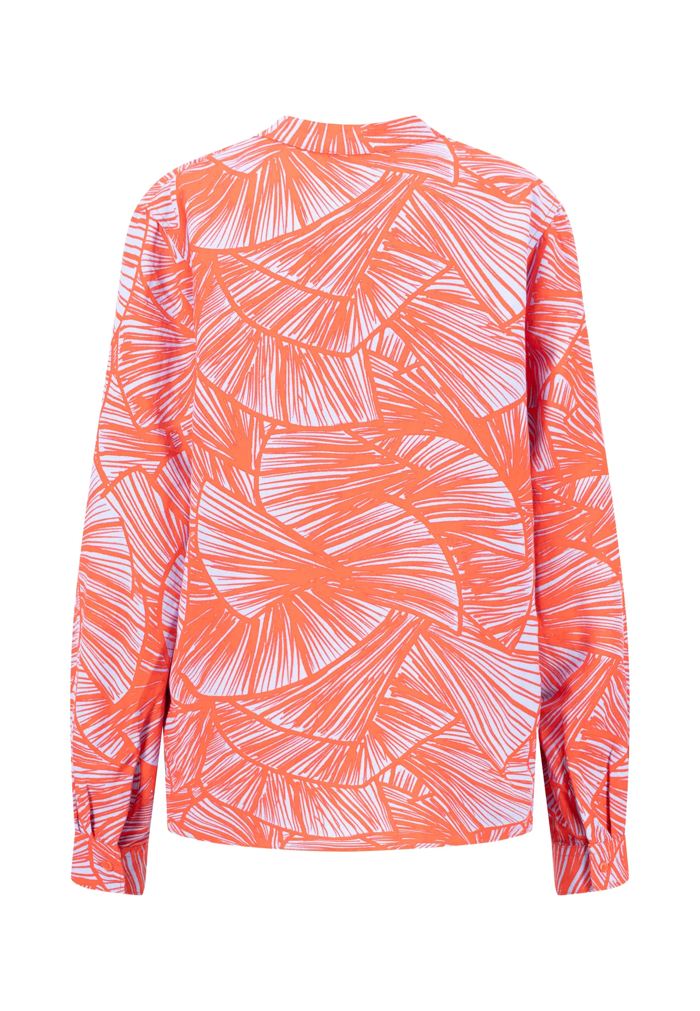Bluse aus Leinen-Viskose-Mix mit V-Ausschnitt und Alloverprint - Image 2