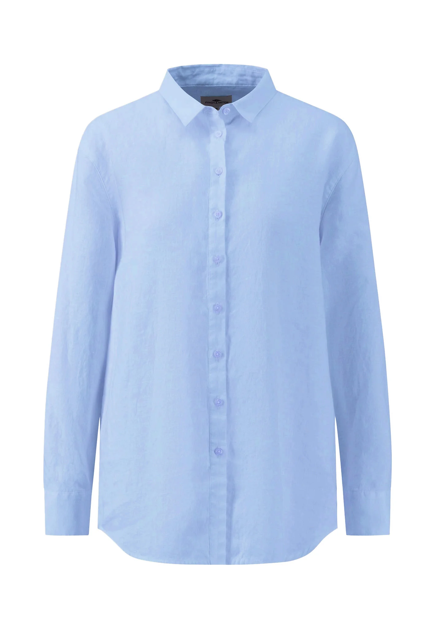Bluse aus Leinenmix mit Kentkragen - Image 5