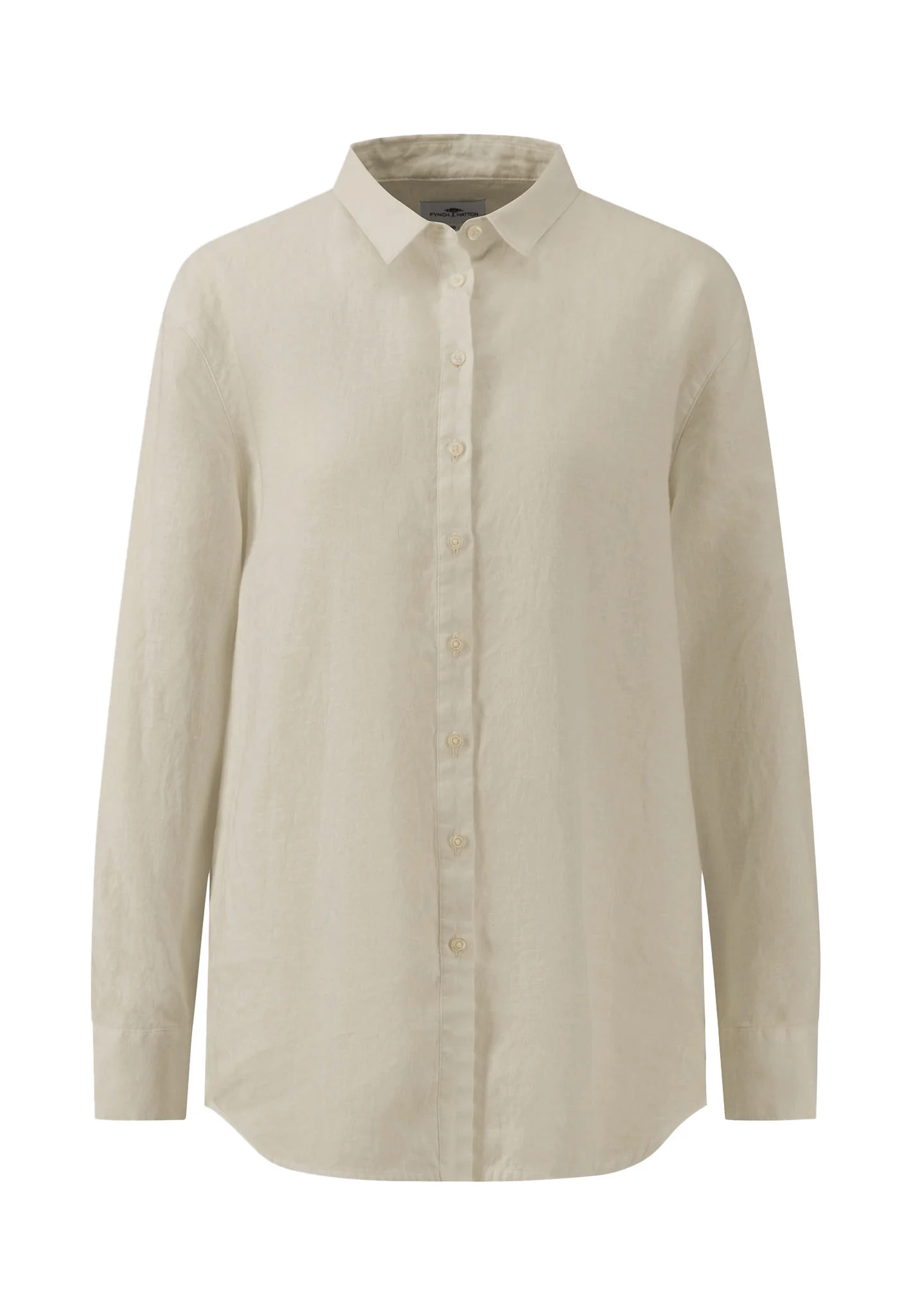 Bluse aus Leinenmix mit Kentkragen - Image 9