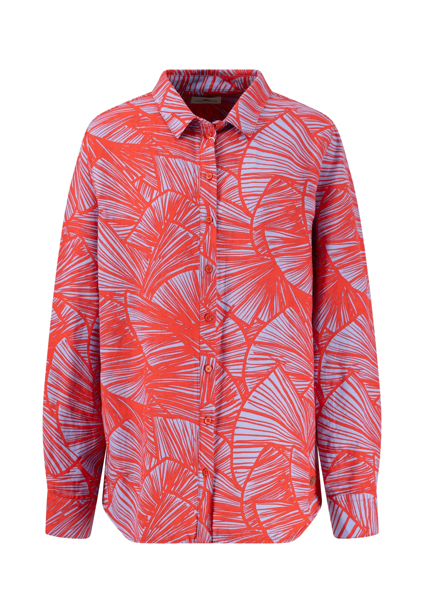 Bluse aus Leinenmix mit Kentkragen - Image 5