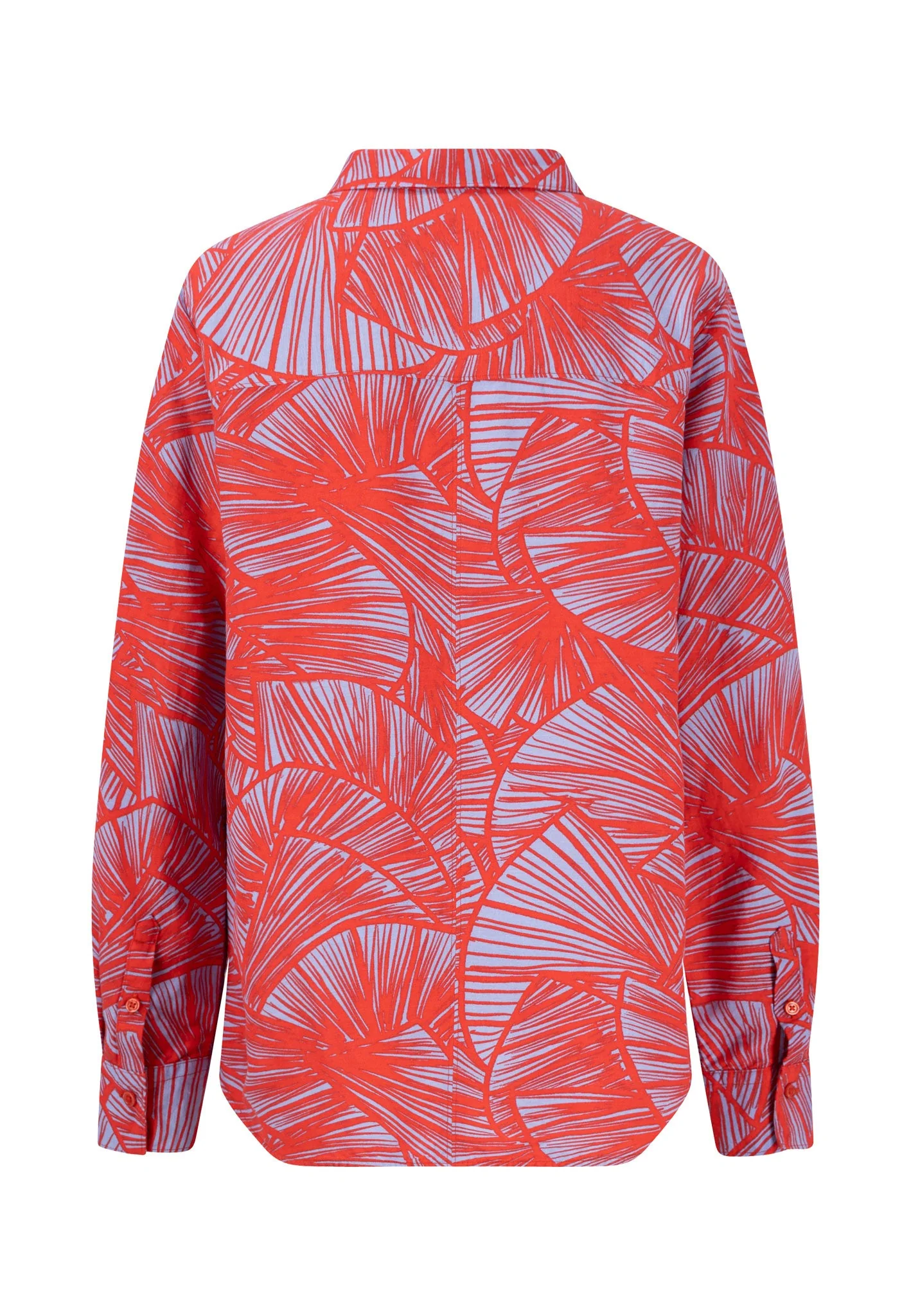 Bluse aus Leinenmix mit Kentkragen - Image 6