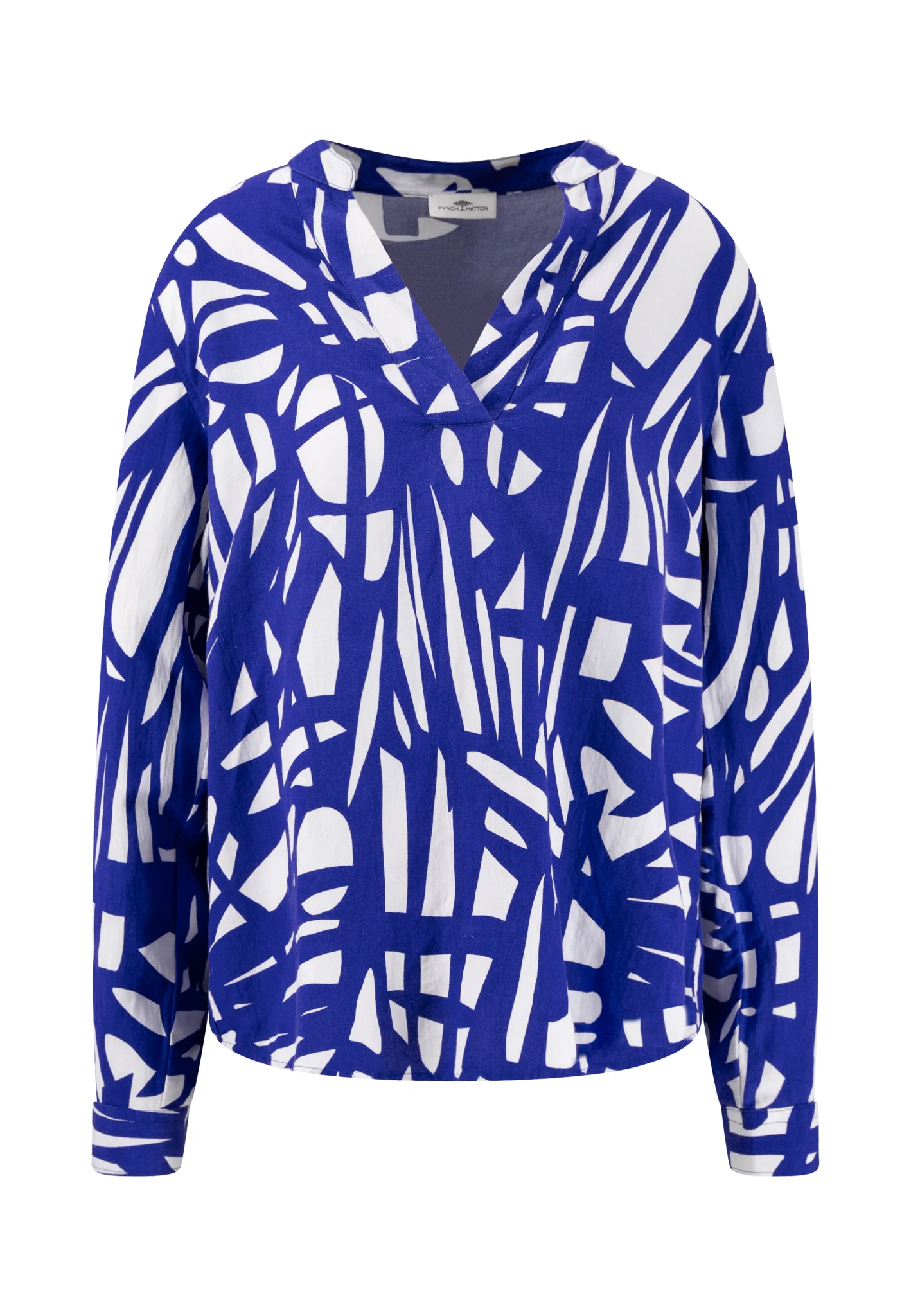 Bluse aus Leinenmix mit Tunika-Kragen - Image 11