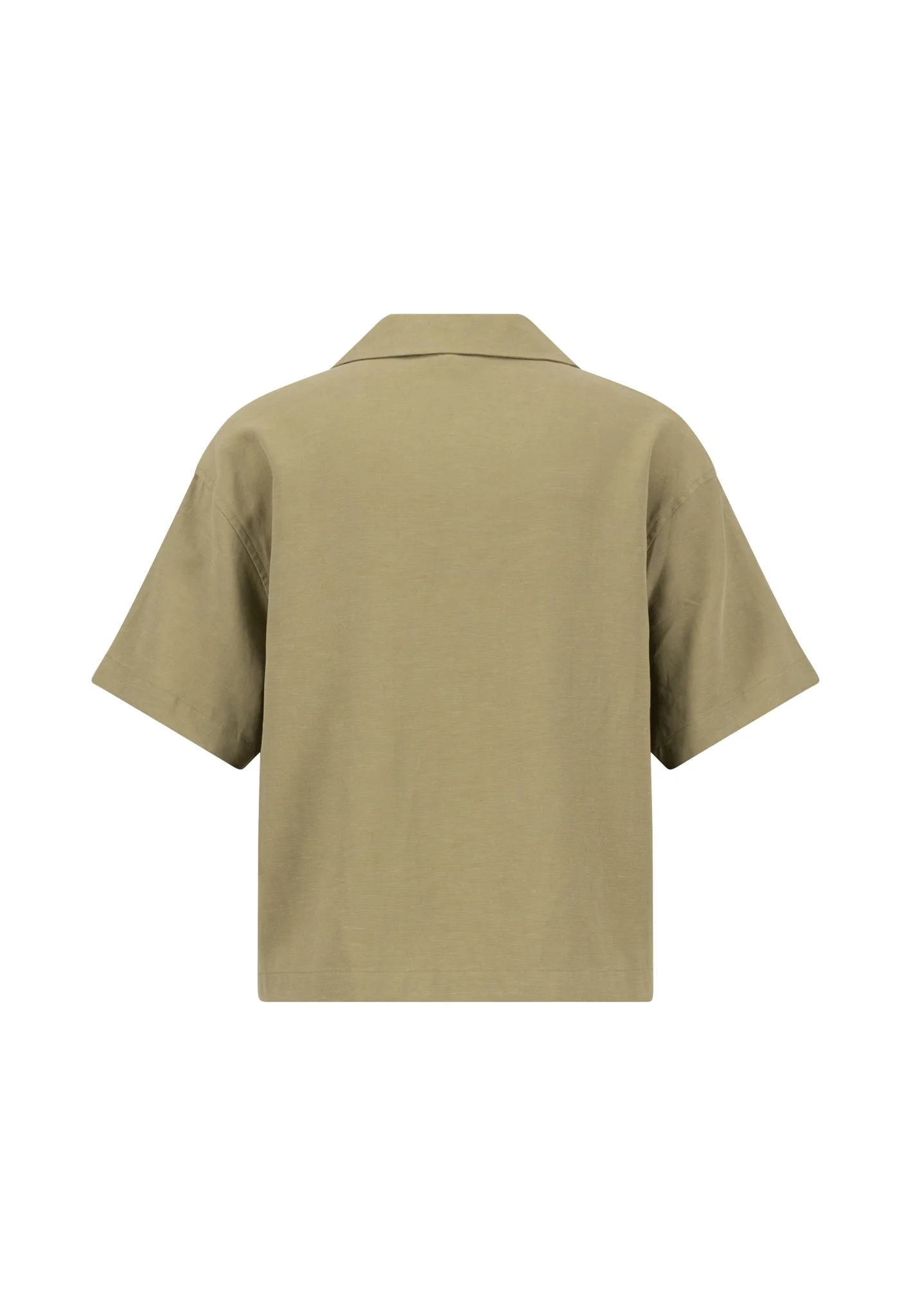 Bluse aus Lyocell-Leinen-Mix mit Brusttaschen und Hemdkragen - Image 2