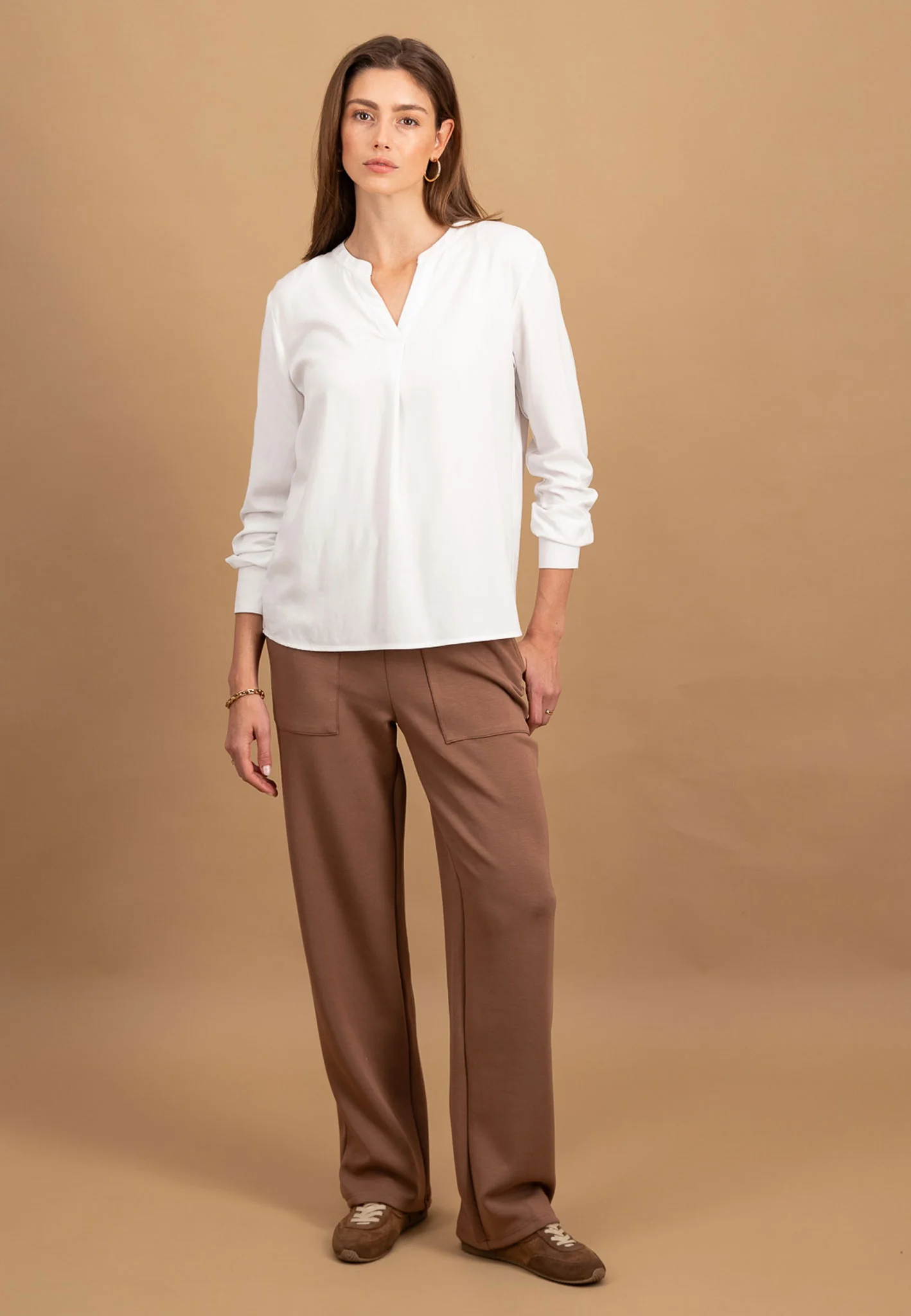 Bluse aus Viskose mit Serafino-Ausschnitt - Image 8