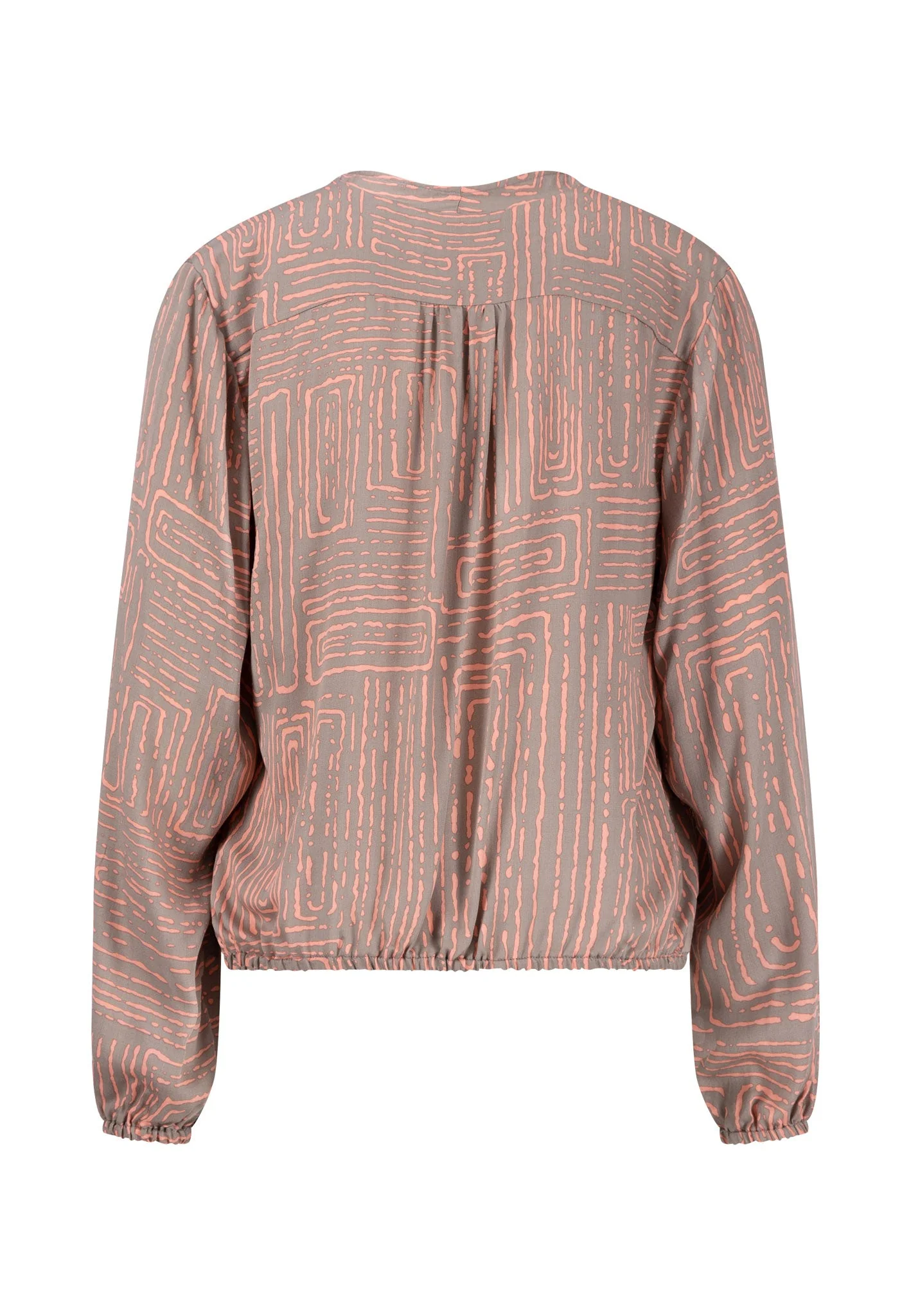 Bluse aus Viskose mit V-Ausschnitt und Muster - Image 4