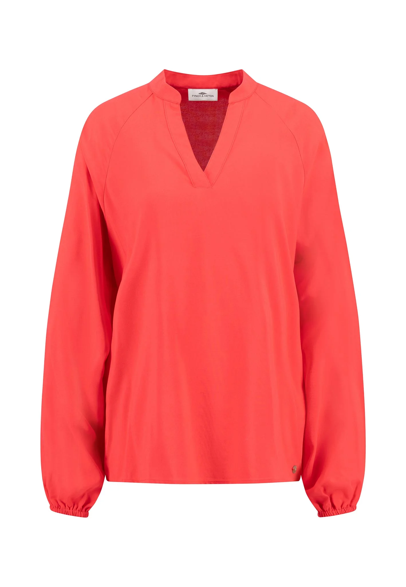 Bluse mit V-Ausschnitt und Stehkragen - Image 5