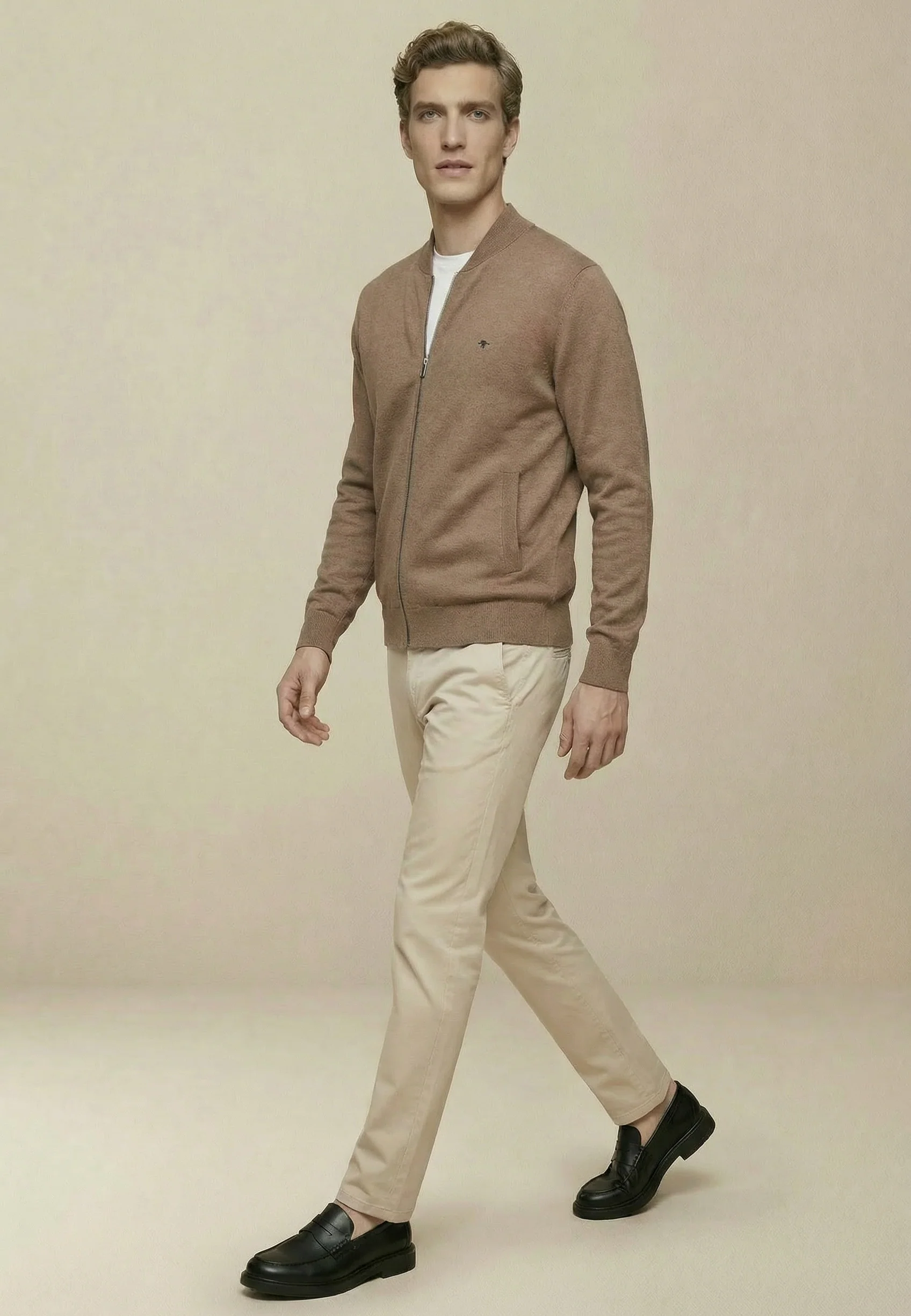 Cardigan aus Baumwolle mit Reißverschluss und Stehkragen – Superfine - Image 13