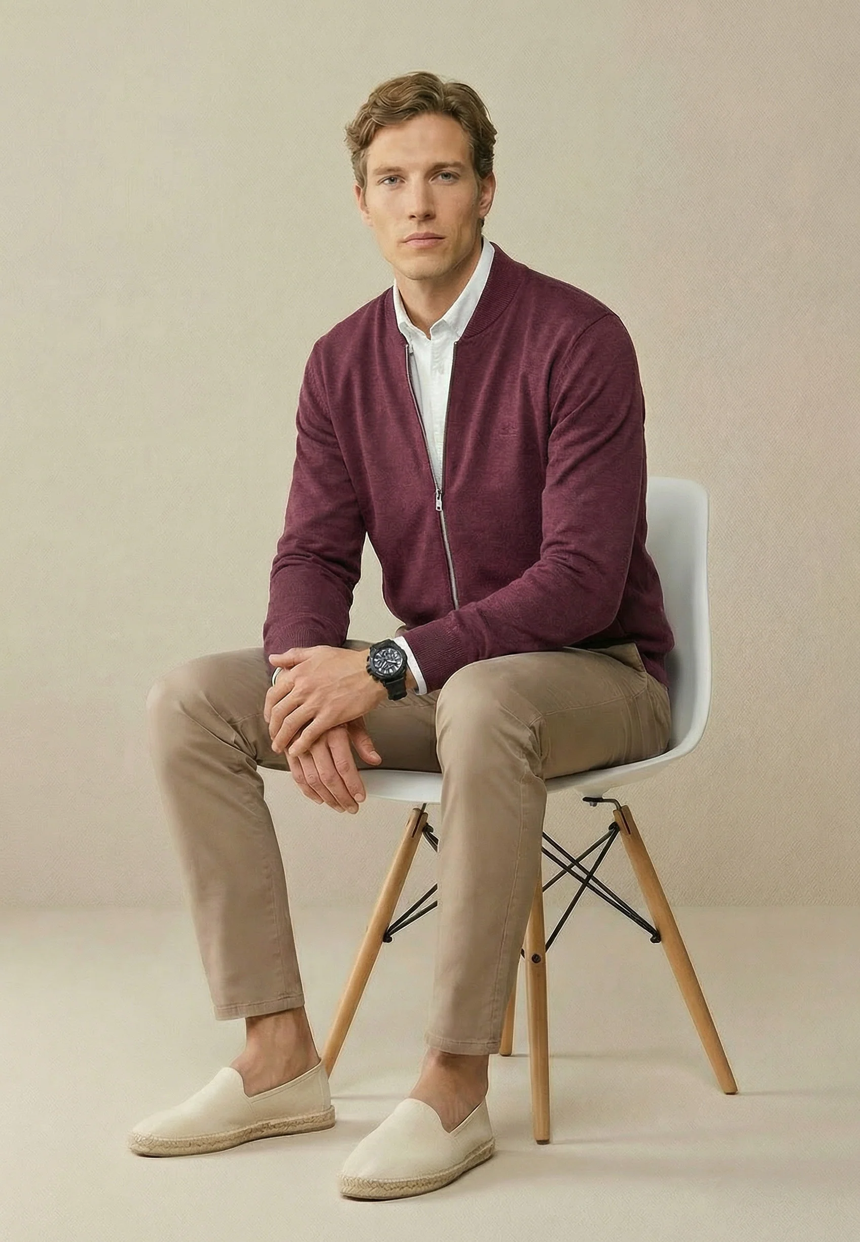 Cardigan aus Baumwolle mit Reißverschluss und Stehkragen – Superfine - Image 18