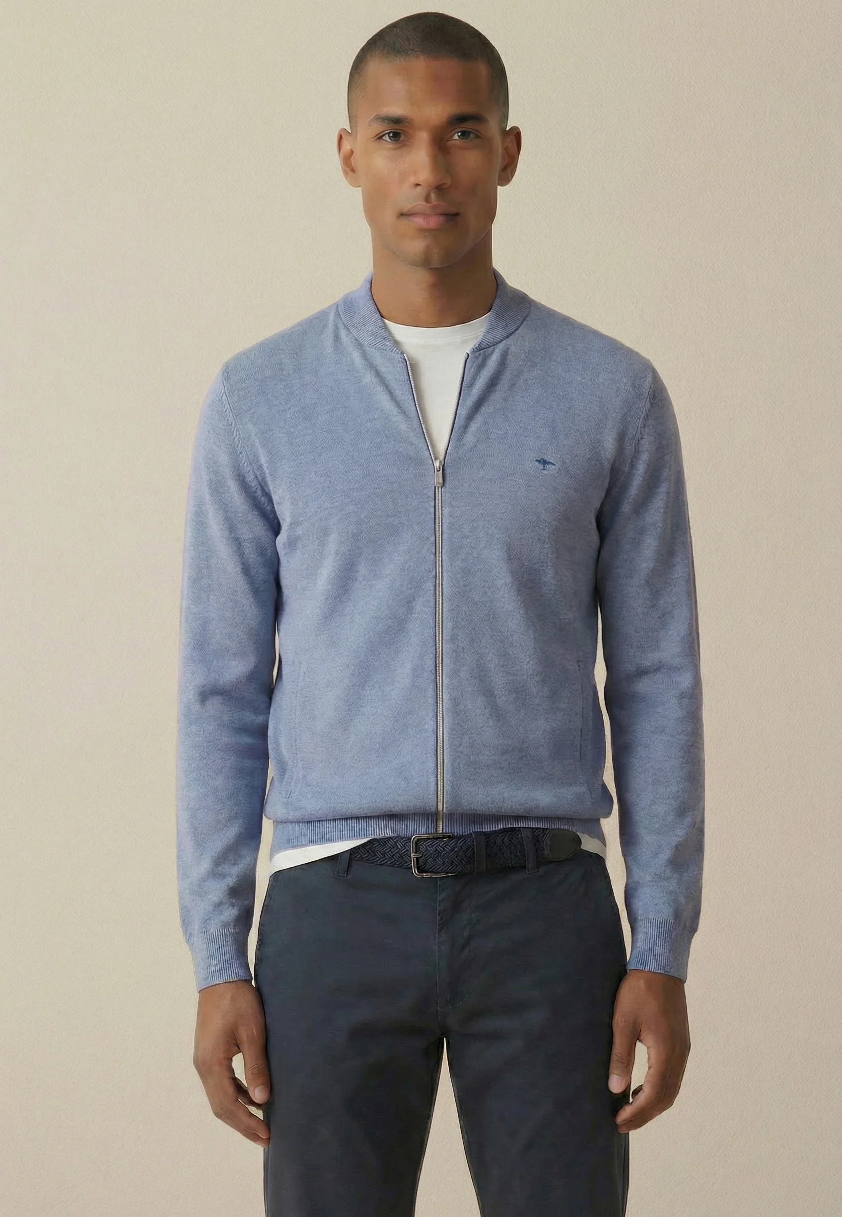 Cardigan aus Baumwolle mit Reißverschluss und Stehkragen – Superfine - Image 21