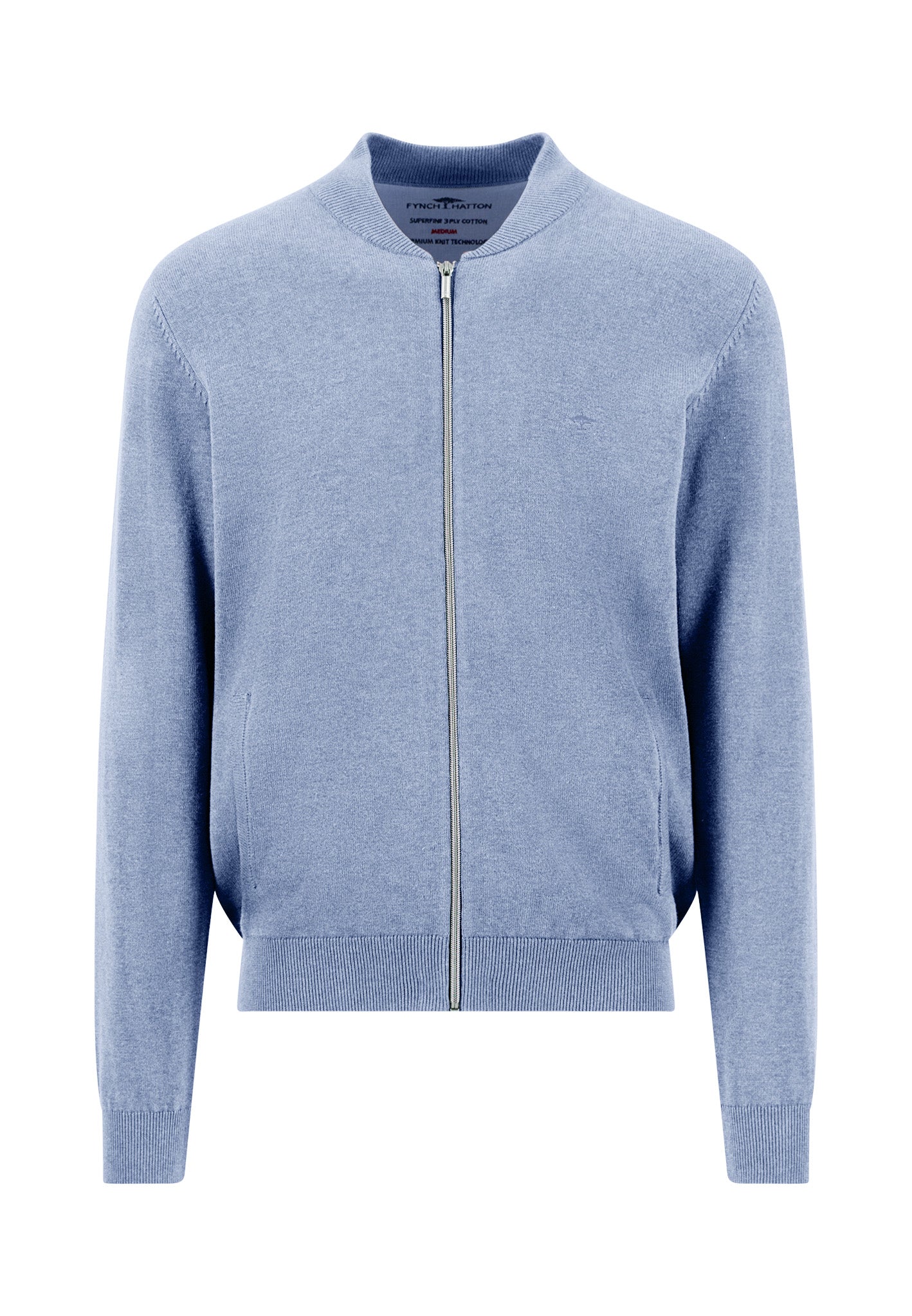 Cardigan aus Baumwolle mit Reißverschluss und Stehkragen – Superfine - Image 24