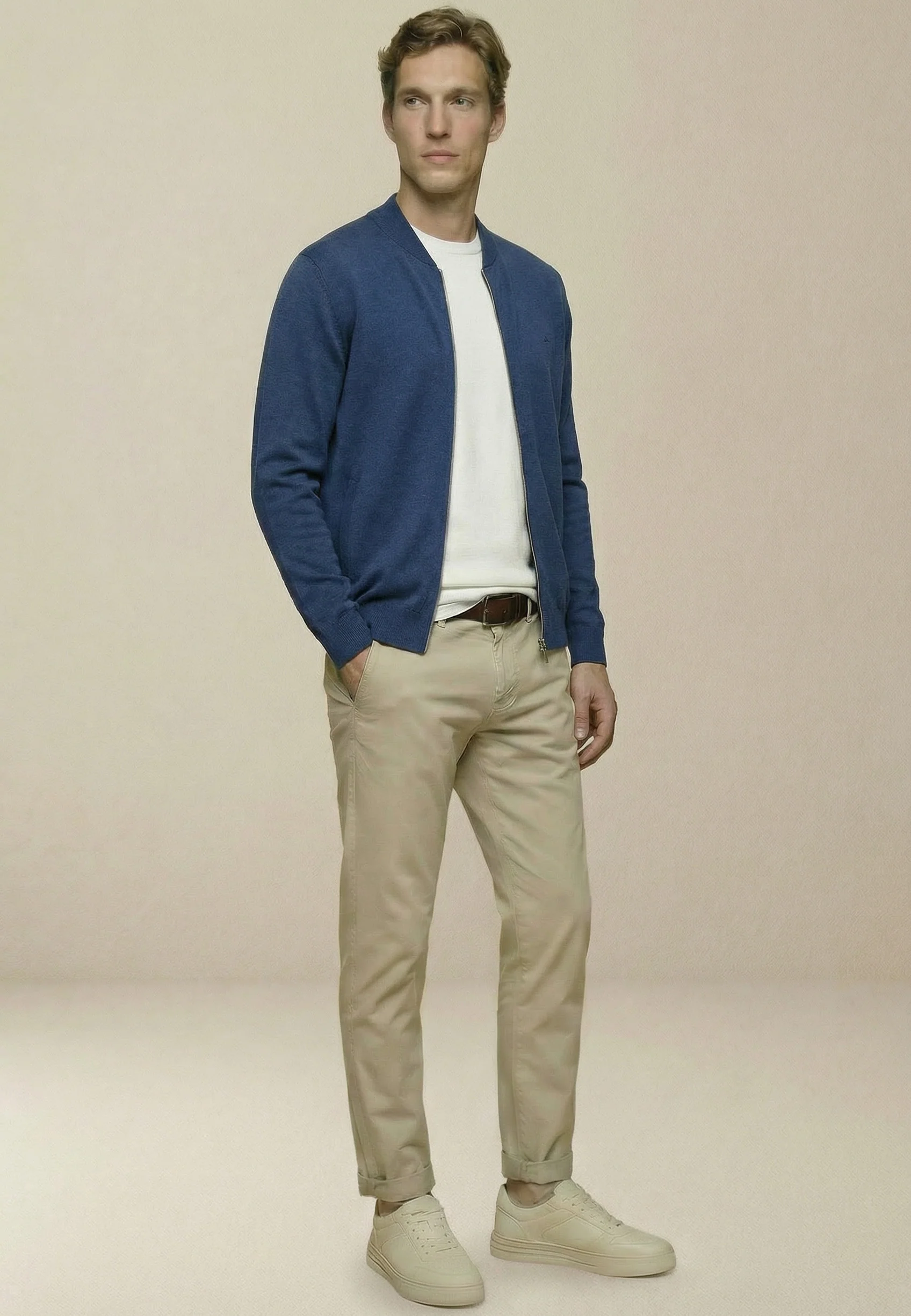 Cardigan aus Baumwolle mit Reißverschluss und Stehkragen – Superfine - Image 33