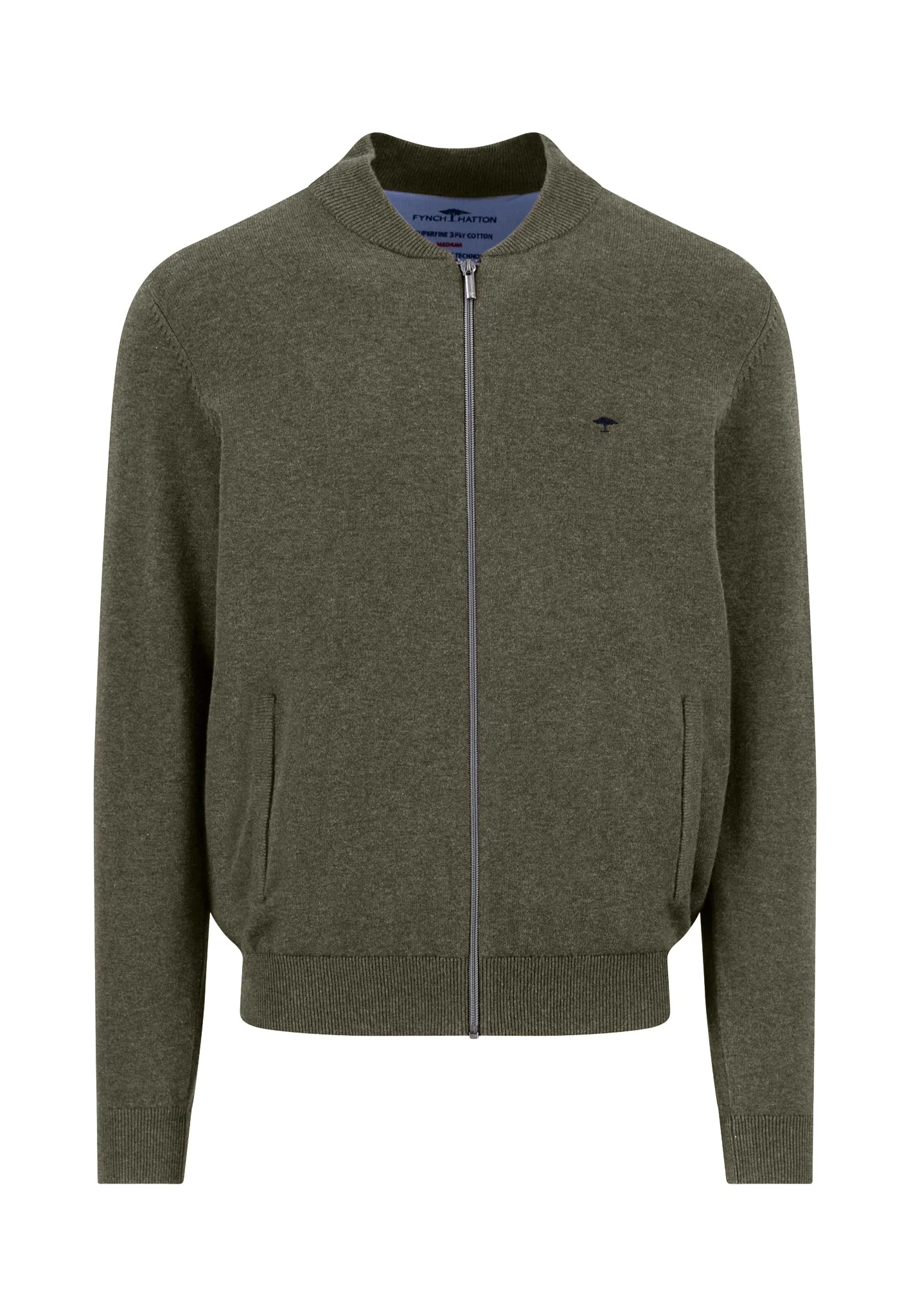 Cardigan aus Baumwolle mit Reißverschluss und Stehkragen – Superfine - Image 39