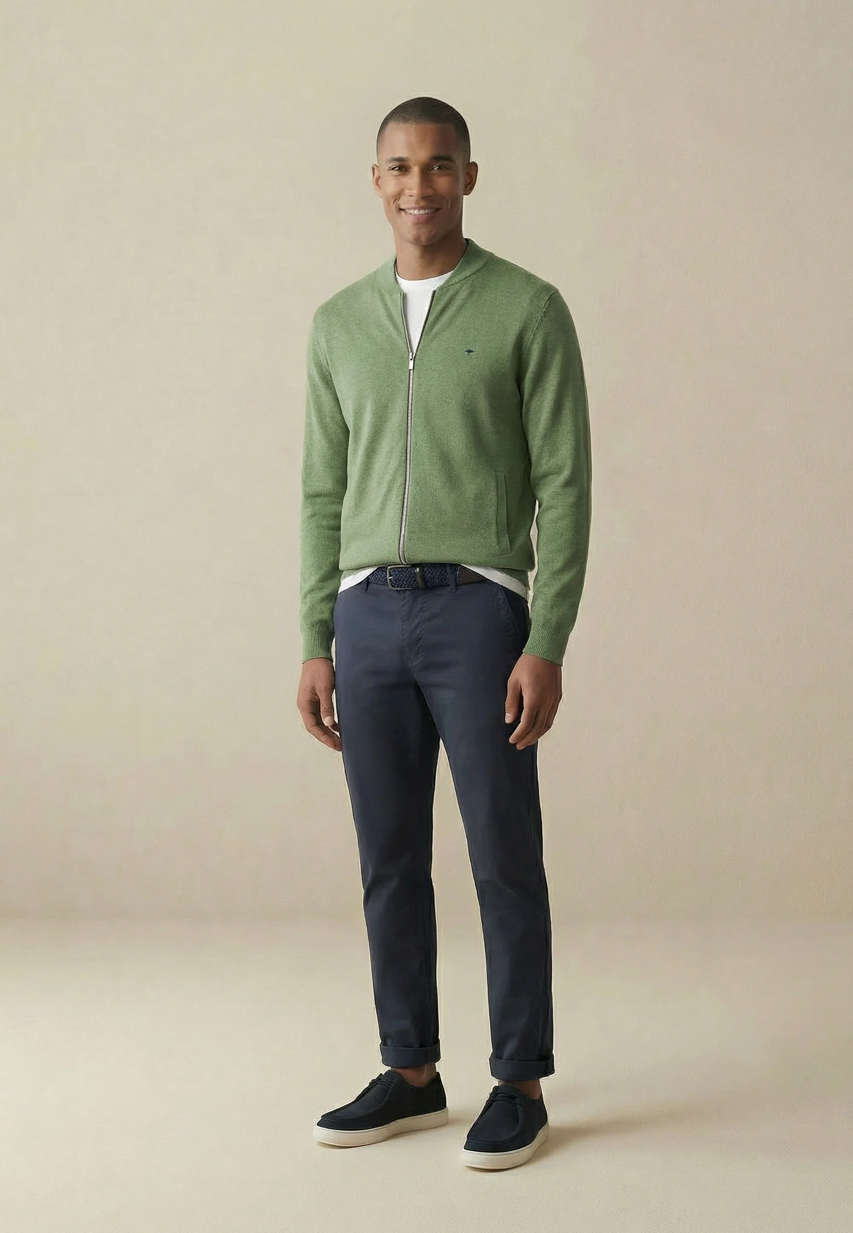 Cardigan aus Baumwolle mit Reißverschluss und Stehkragen – Superfine - Image 42