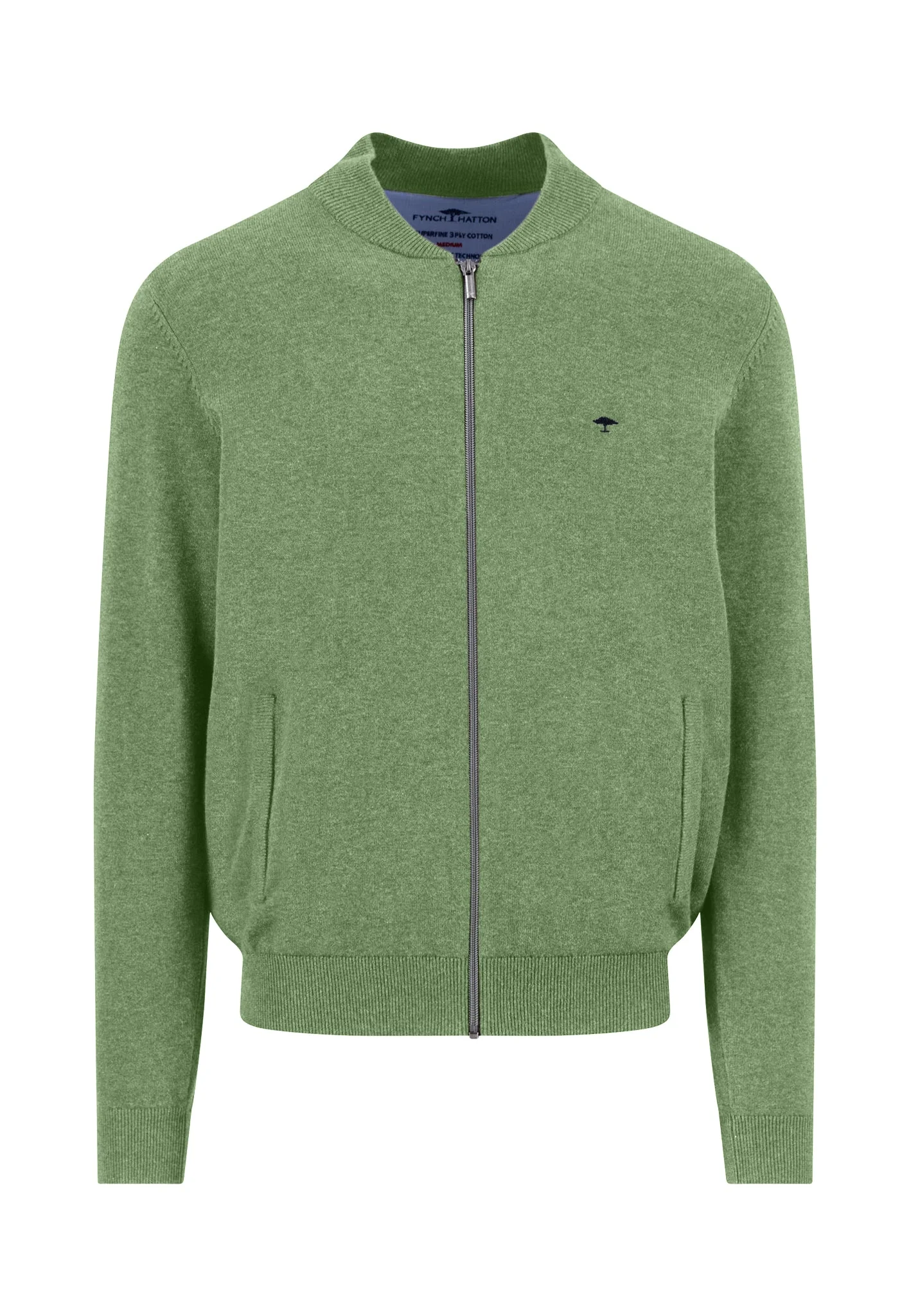 Cardigan aus Baumwolle mit Reißverschluss und Stehkragen – Superfine - Image 44