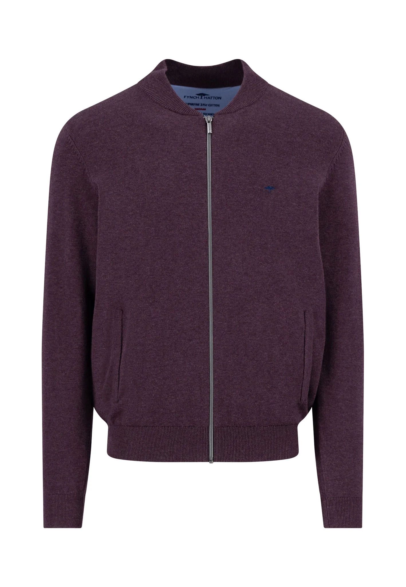 Cardigan aus Baumwolle mit Reißverschluss und Stehkragen – Superfine - Image 9