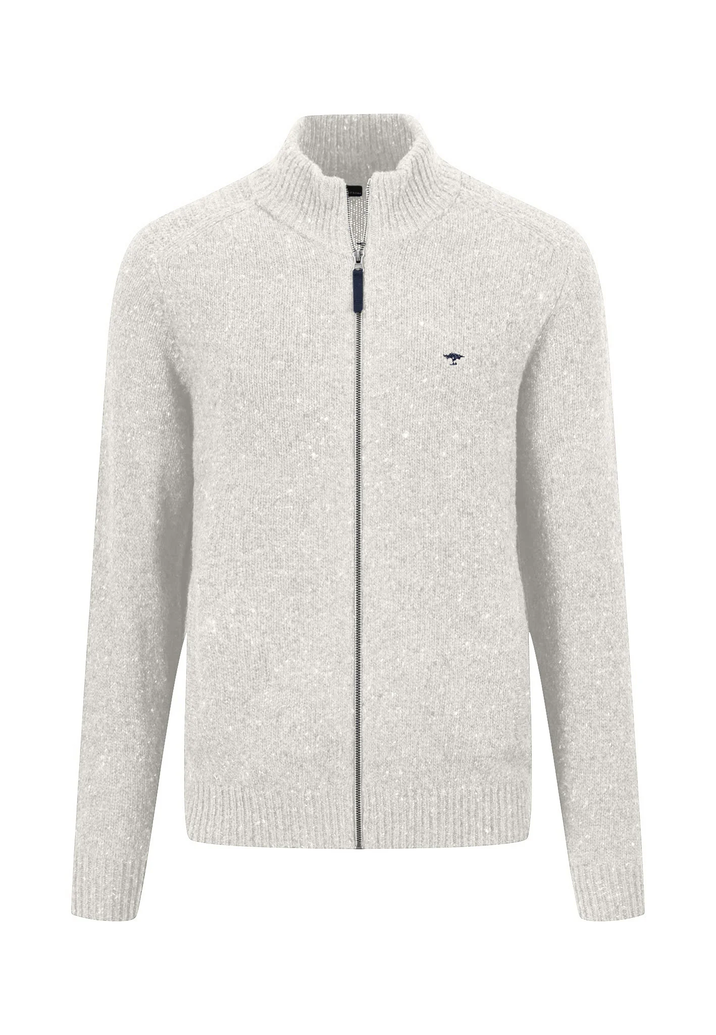 Donegal Strickjacke aus Wollmix mit Stehkragen