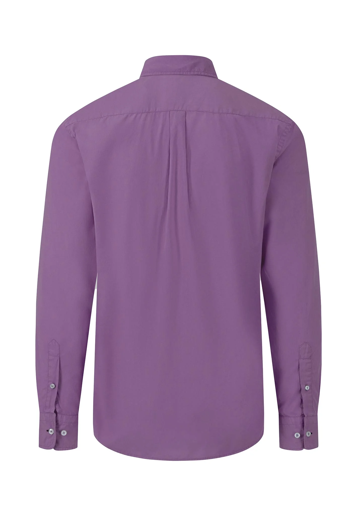 Einfarbiges Popeline-Hemd mit Button-Down-Kragen - Image 10