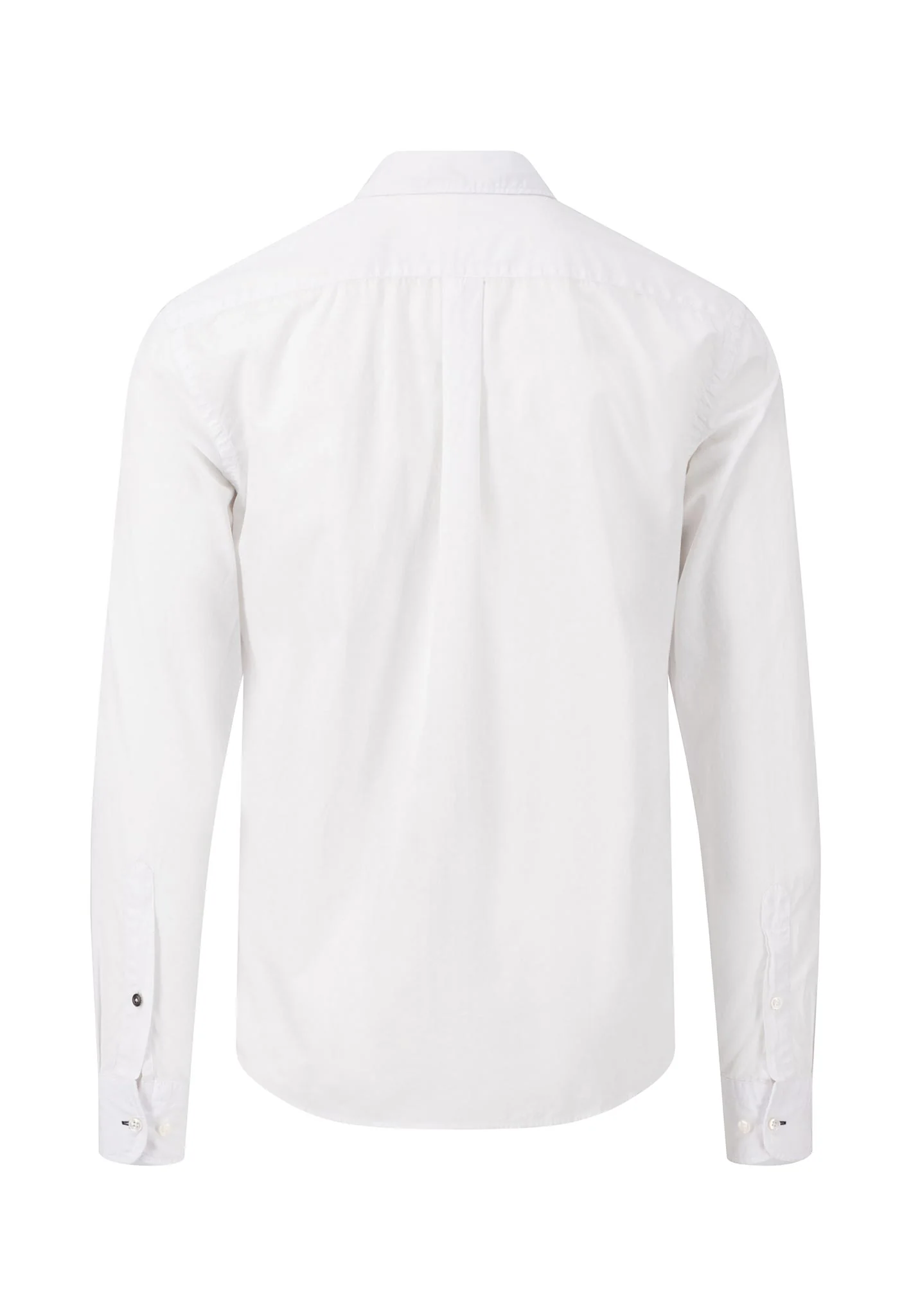 Einfarbiges Popeline-Hemd mit Button-Down-Kragen - Image 6
