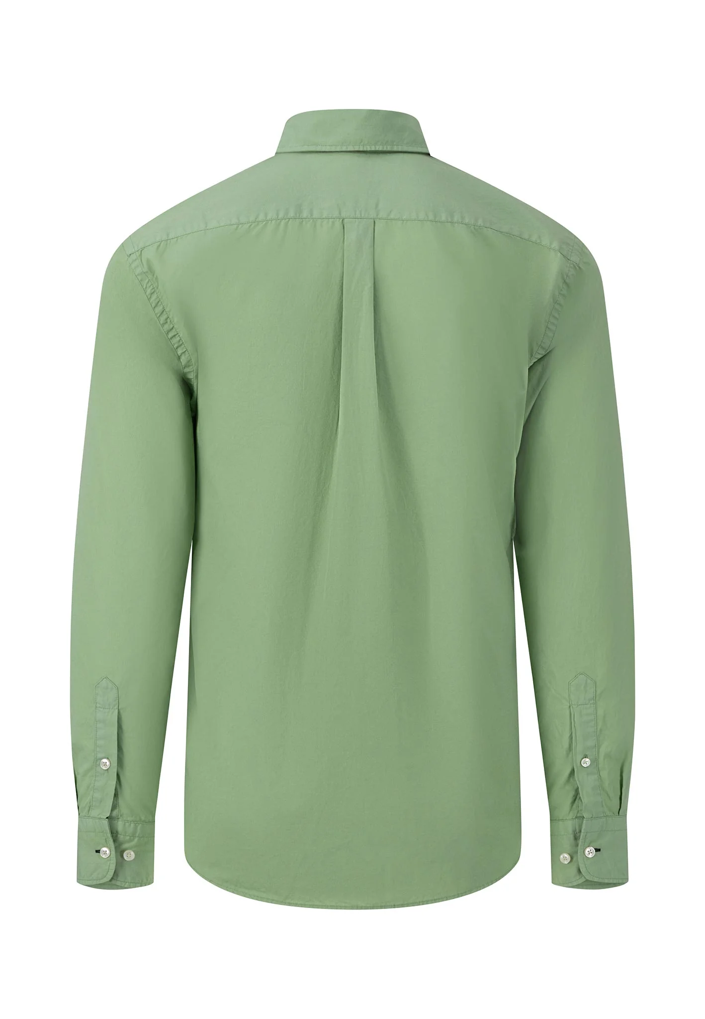 Einfarbiges Popeline-Hemd mit Button-Down-Kragen - Image 8