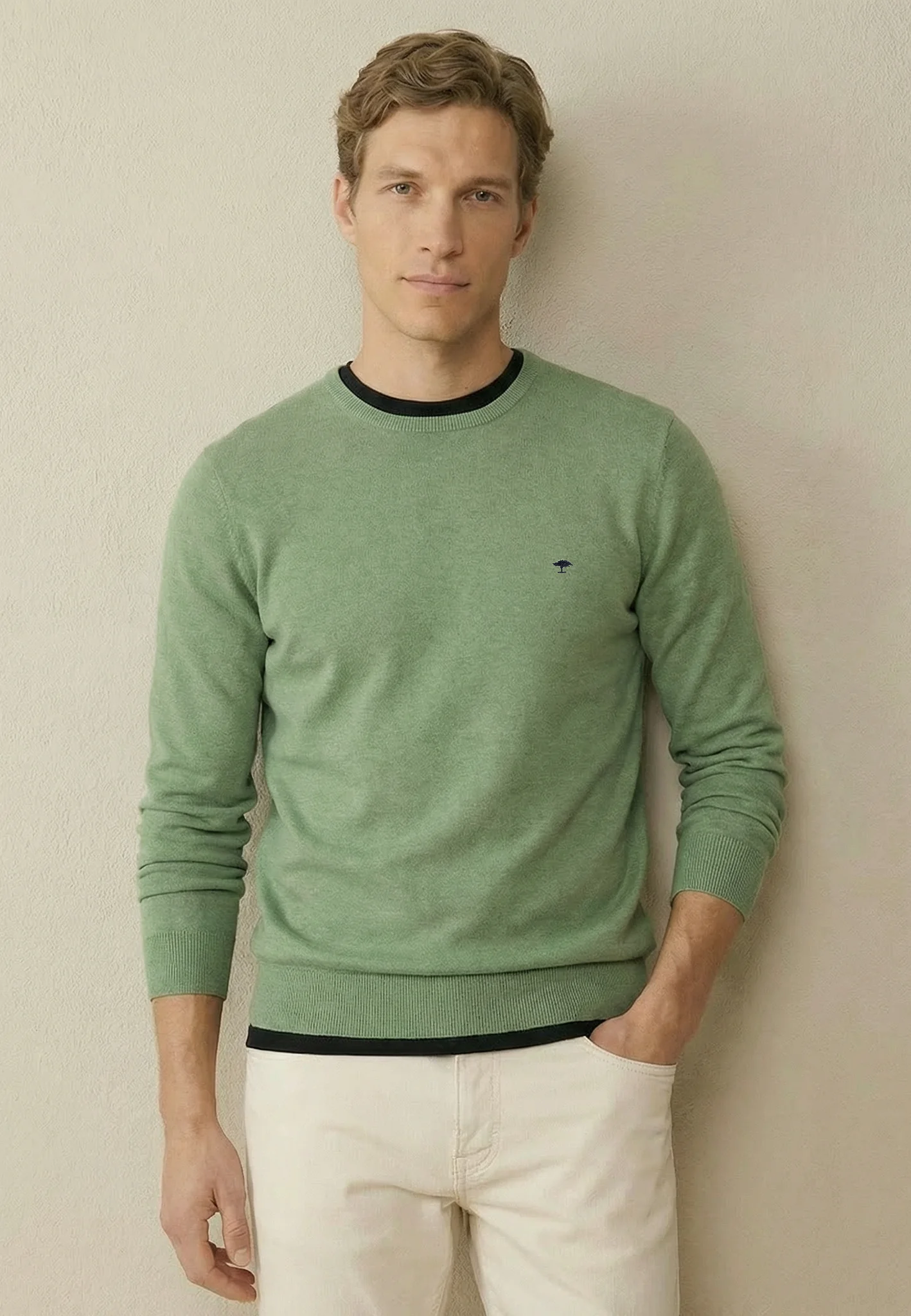Feinstrickpullover aus Baumwolle mit Rundhalsausschnitt - Image 23