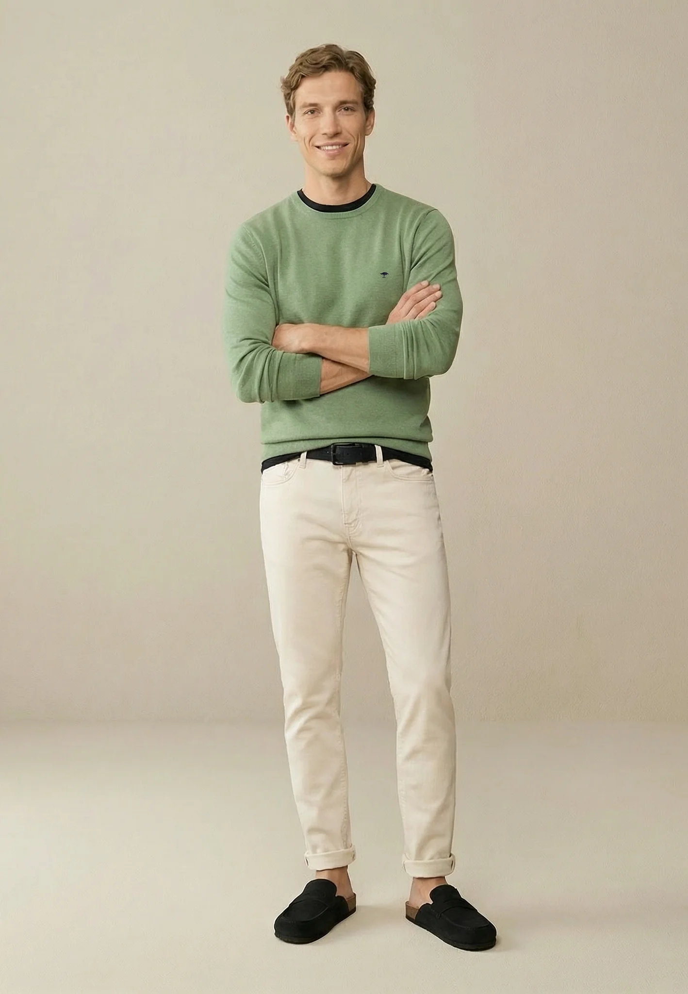 Feinstrickpullover aus Baumwolle mit Rundhalsausschnitt - Image 24
